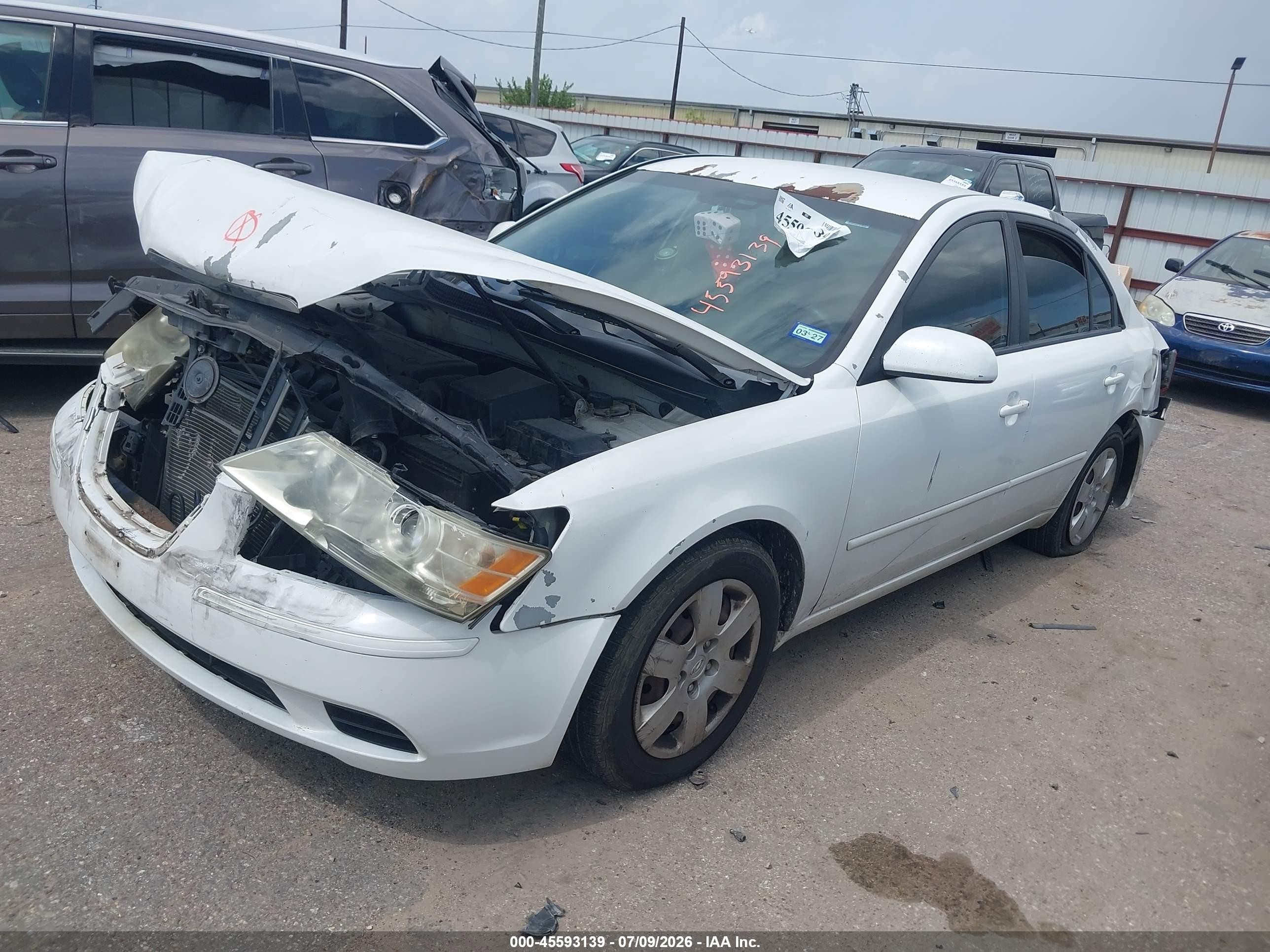 2009 Hyundai Sonata Gls Белый vin: 5NPET46C49H505965