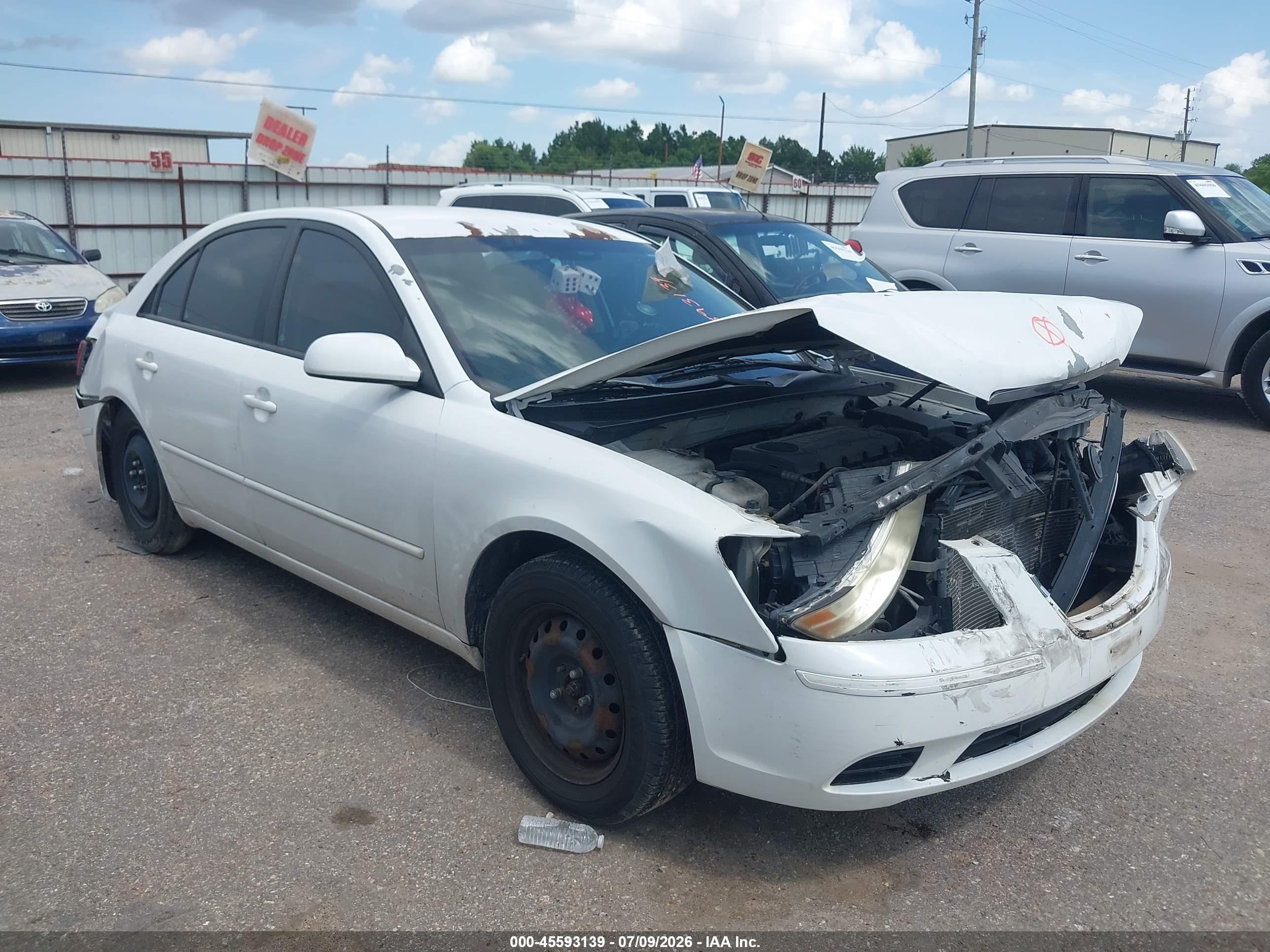 2009 Hyundai Sonata Gls Белый vin: 5NPET46C49H505965