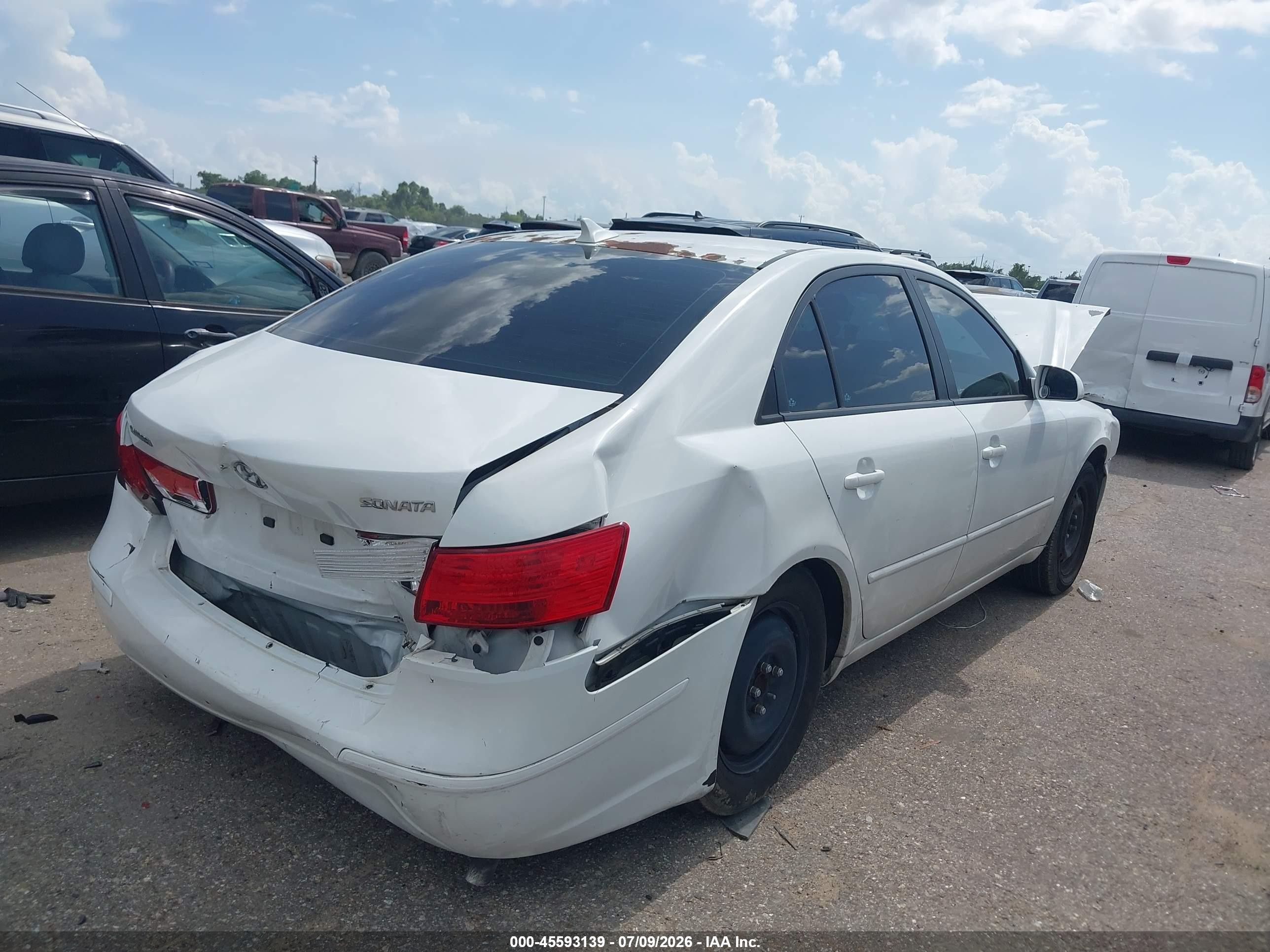2009 Hyundai Sonata Gls Белый vin: 5NPET46C49H505965