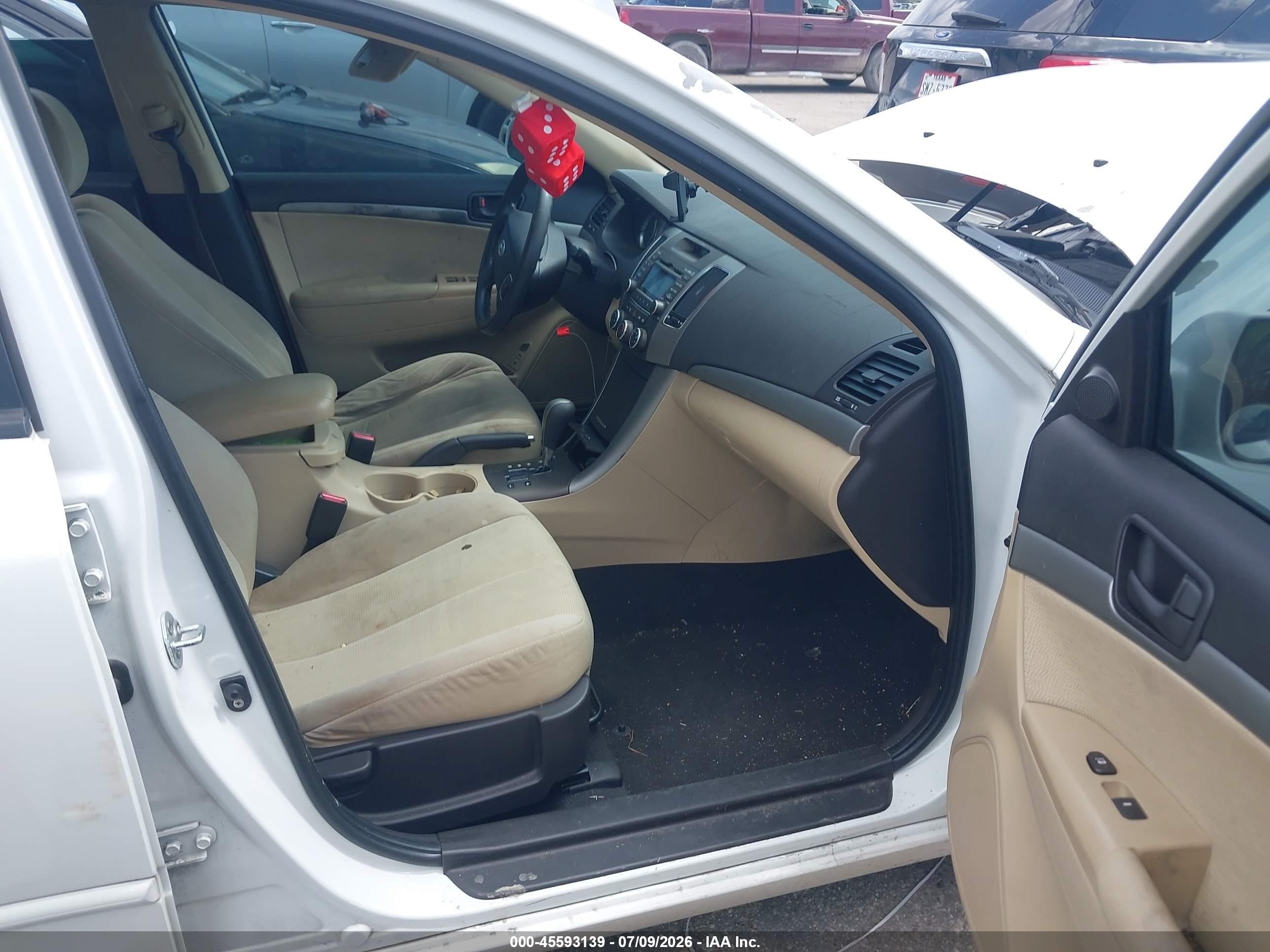 2009 Hyundai Sonata Gls Белый vin: 5NPET46C49H505965