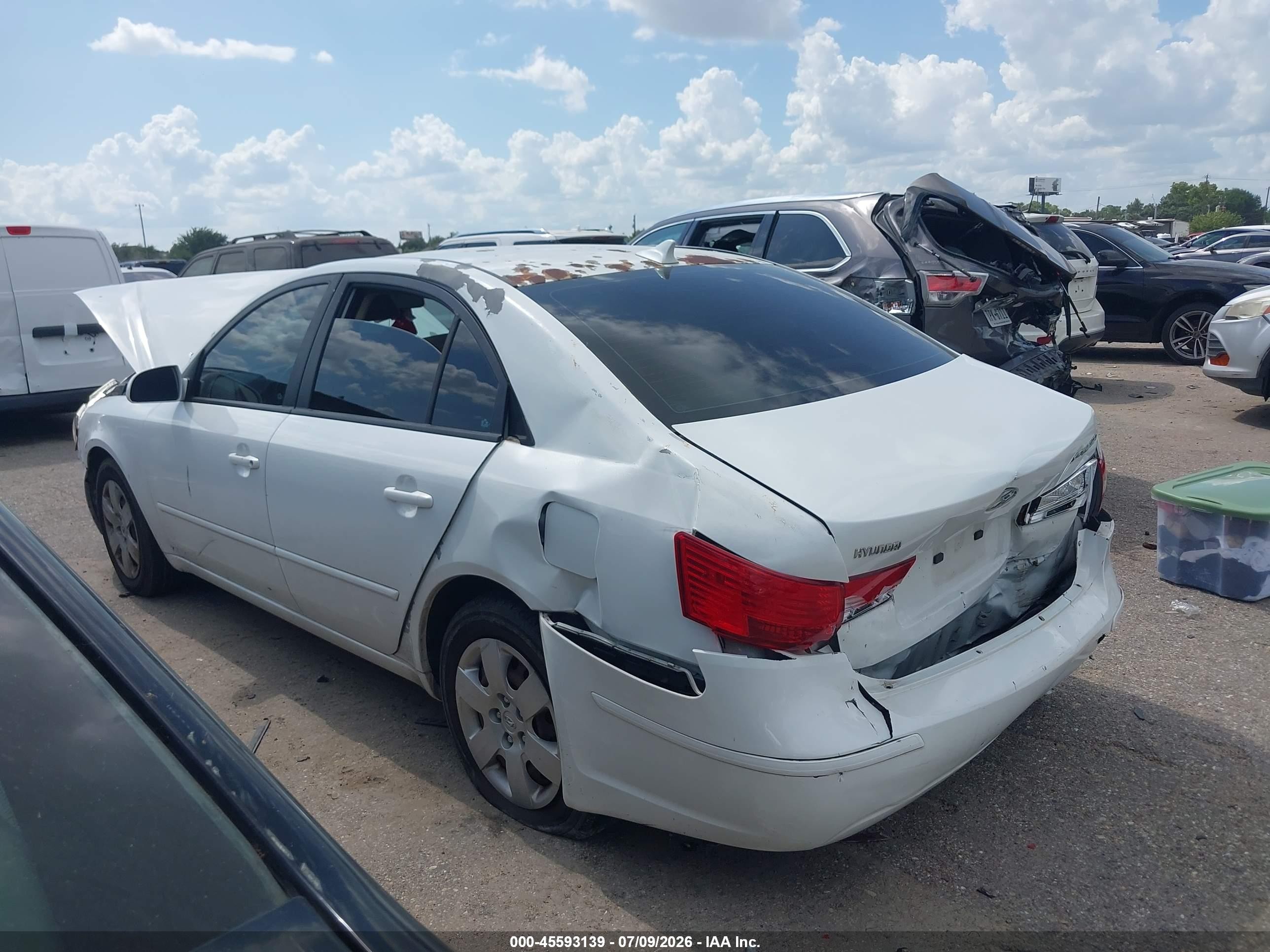 2009 Hyundai Sonata Gls Белый vin: 5NPET46C49H505965