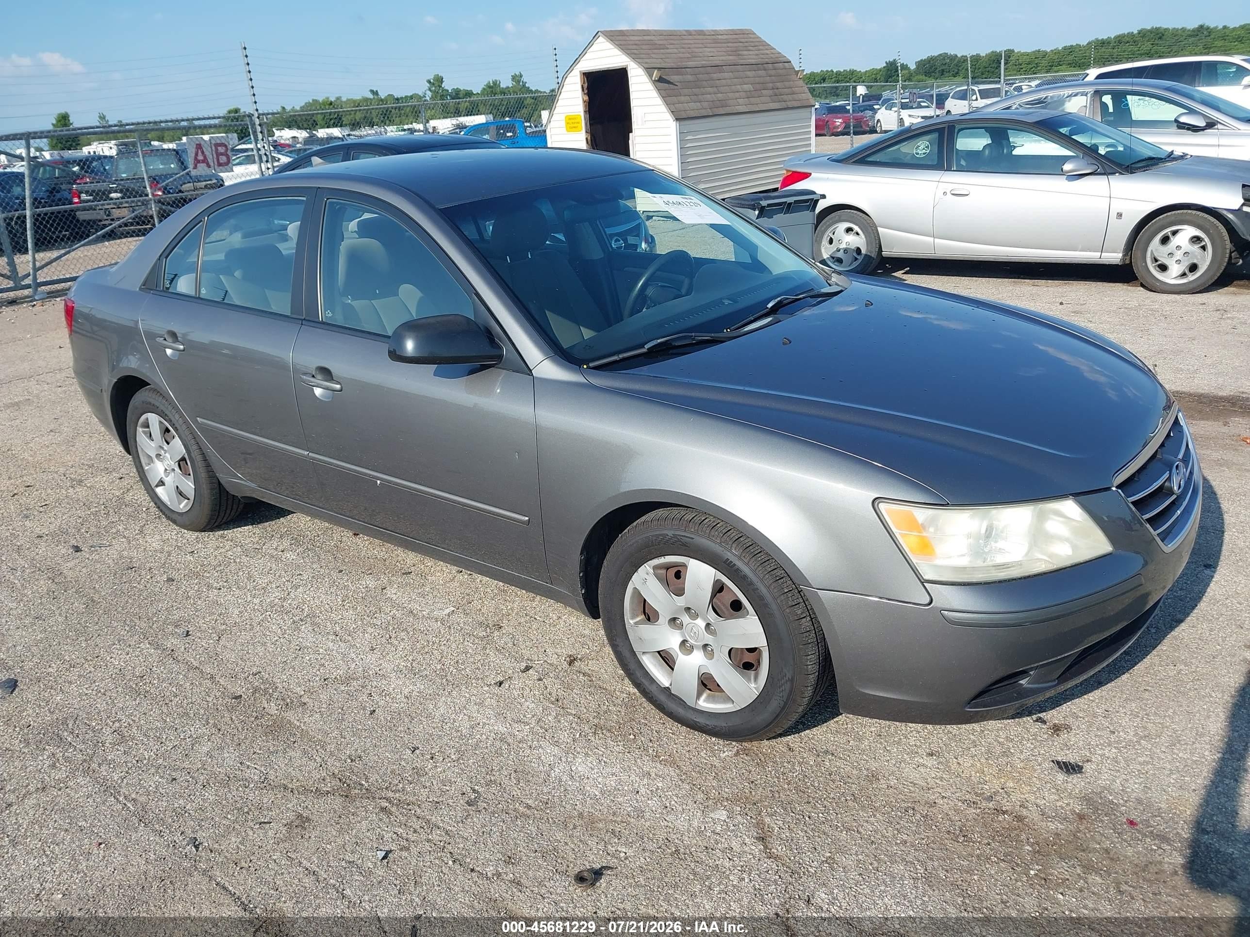 2009 Hyundai Sonata Gls Серый vin: 5NPET46C49H520305