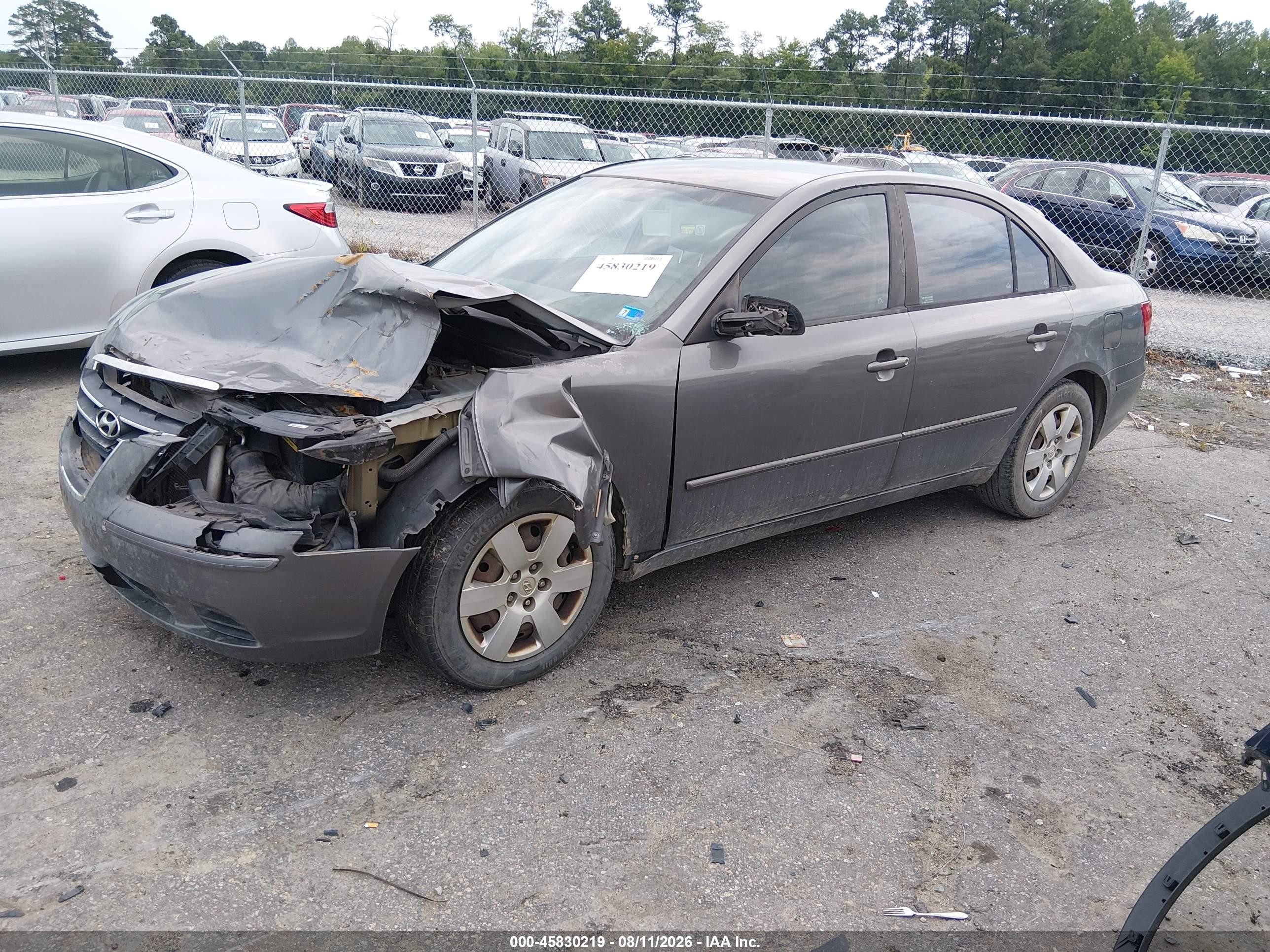 2009 Hyundai Sonata Gls Gray vin: 5NPET46C49H550582