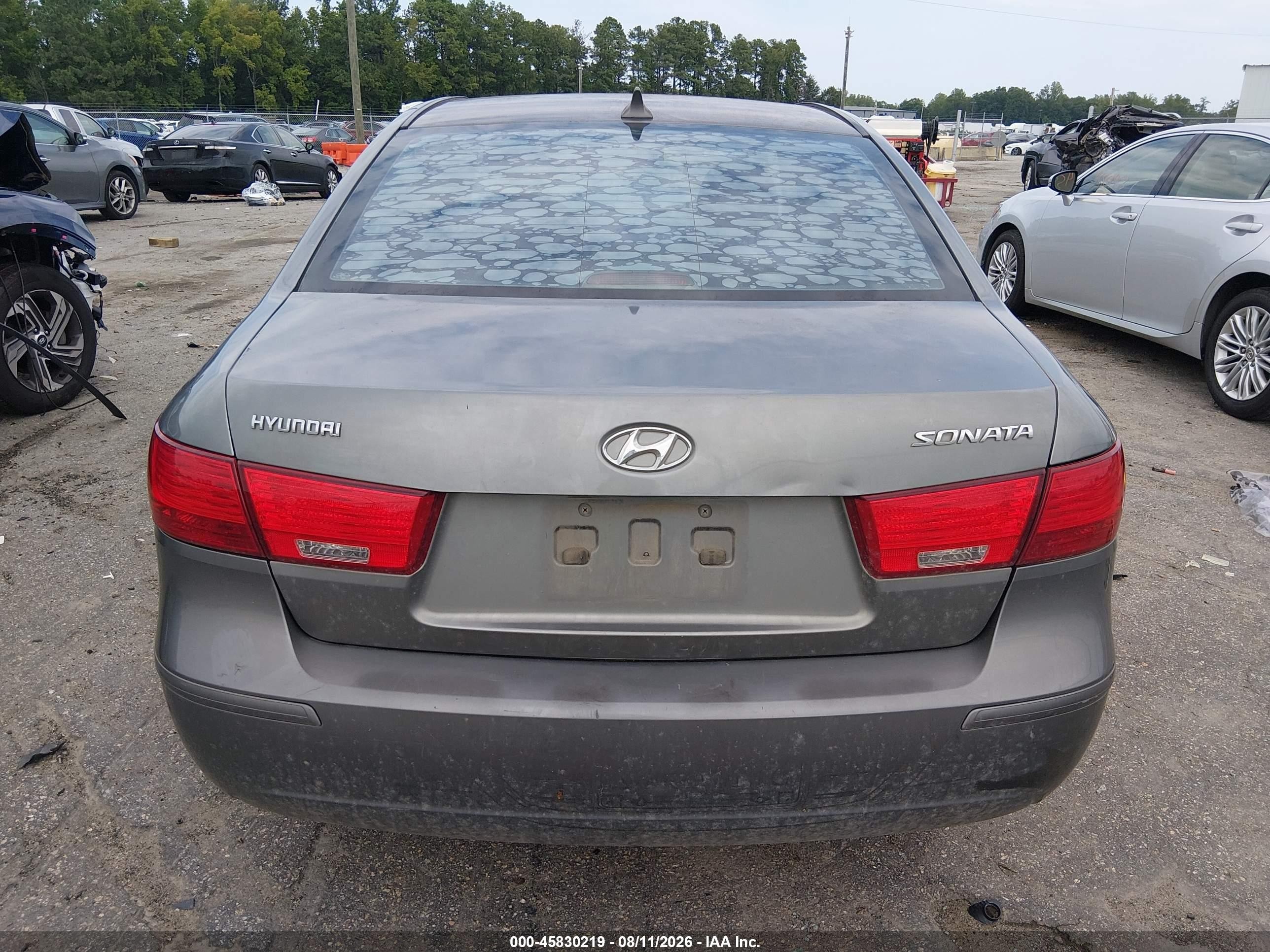 2009 Hyundai Sonata Gls Gray vin: 5NPET46C49H550582
