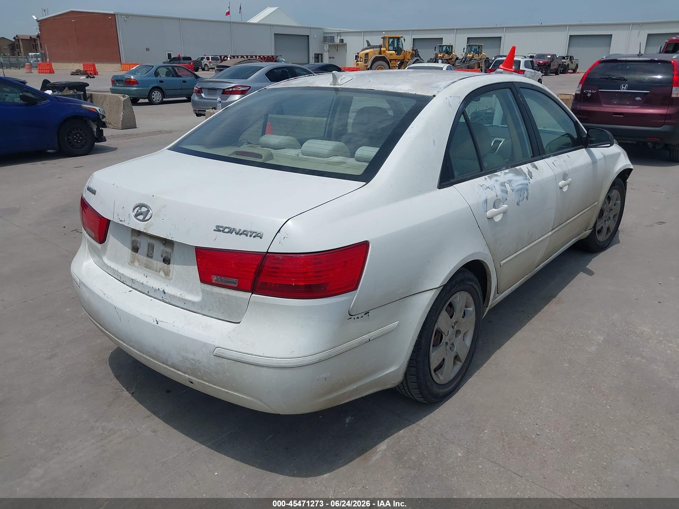 2009 Hyundai Sonata Gls White vin: 5NPET46C49H556964