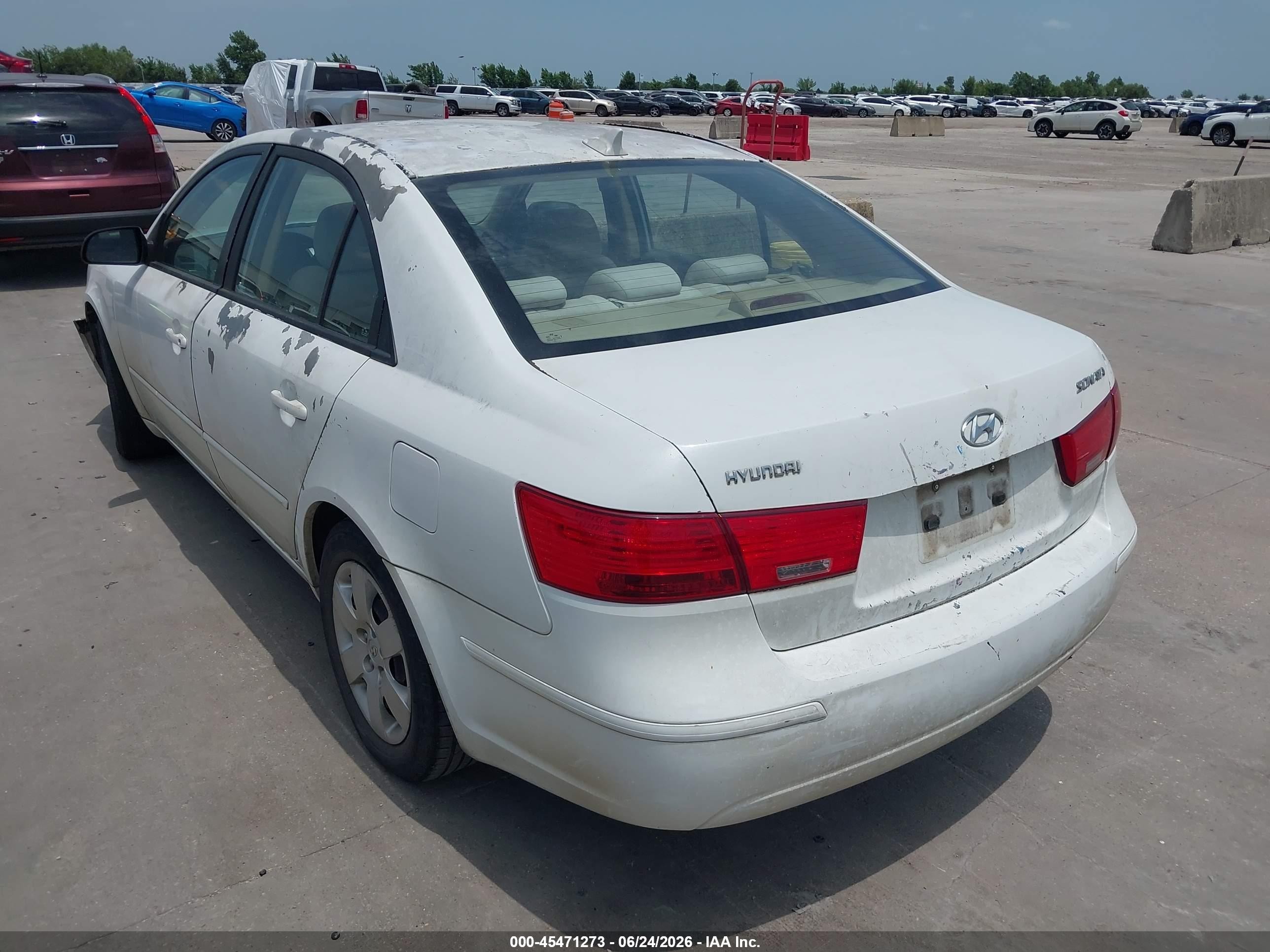 2009 Hyundai Sonata Gls White vin: 5NPET46C49H556964