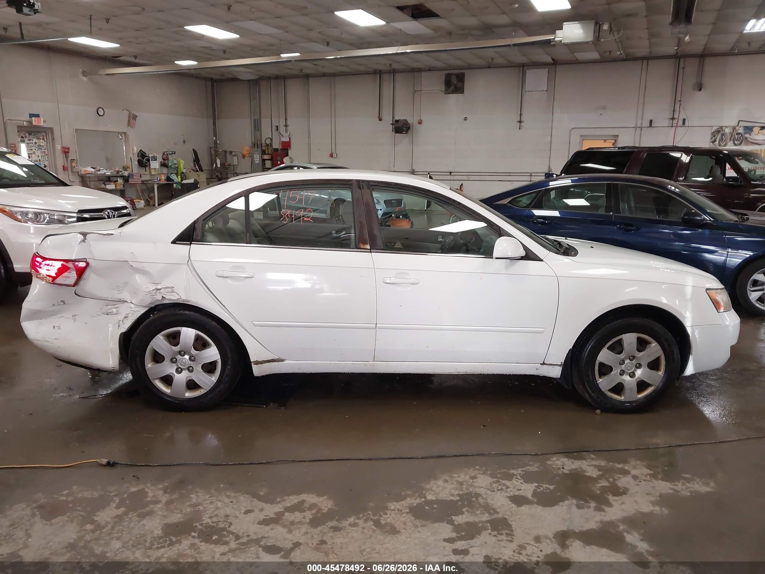 2007 Hyundai Sonata Gls/gls W/xm White vin: 5NPET46C57H239143