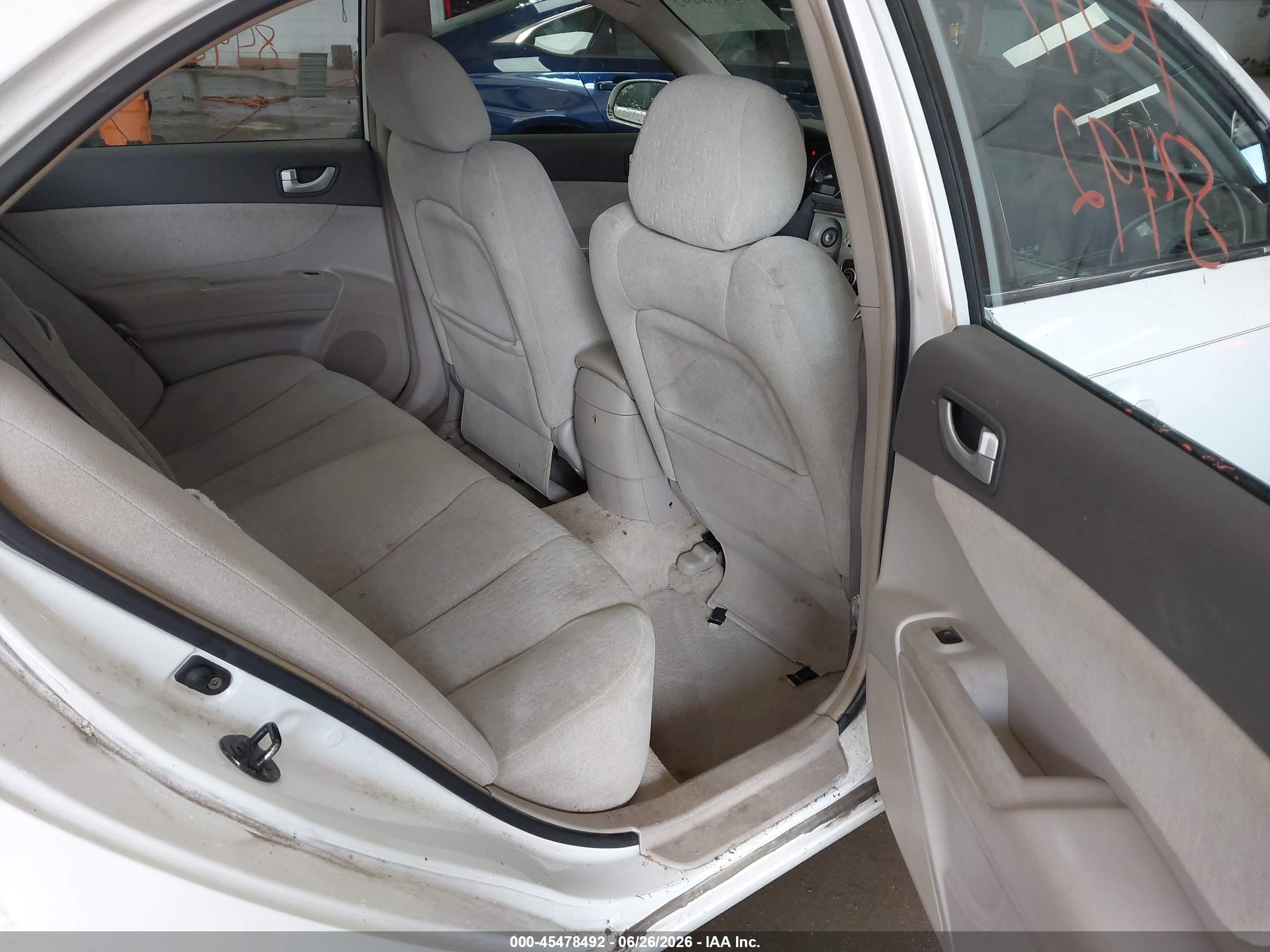2007 Hyundai Sonata Gls/gls W/xm White vin: 5NPET46C57H239143