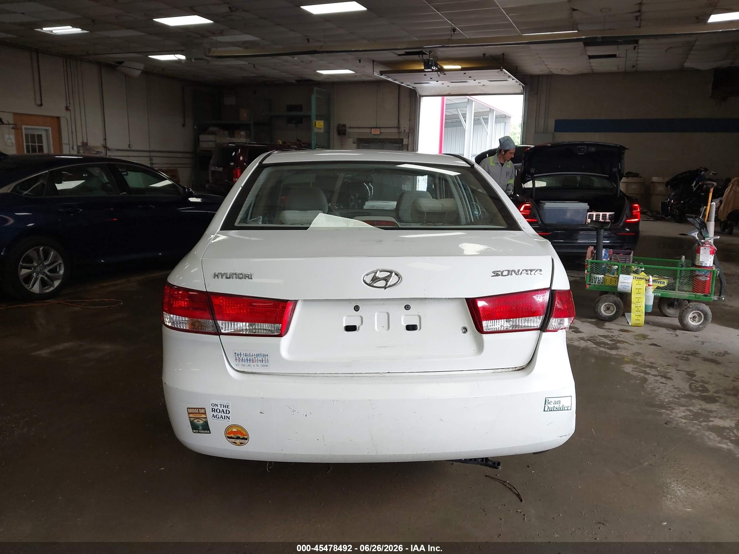 2007 Hyundai Sonata Gls/gls W/xm White vin: 5NPET46C57H239143