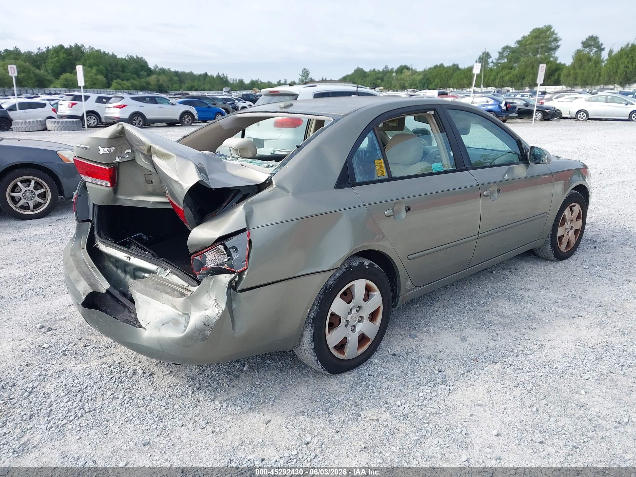 2007 Hyundai Sonata Gls Green vin: 5NPET46C57H256816