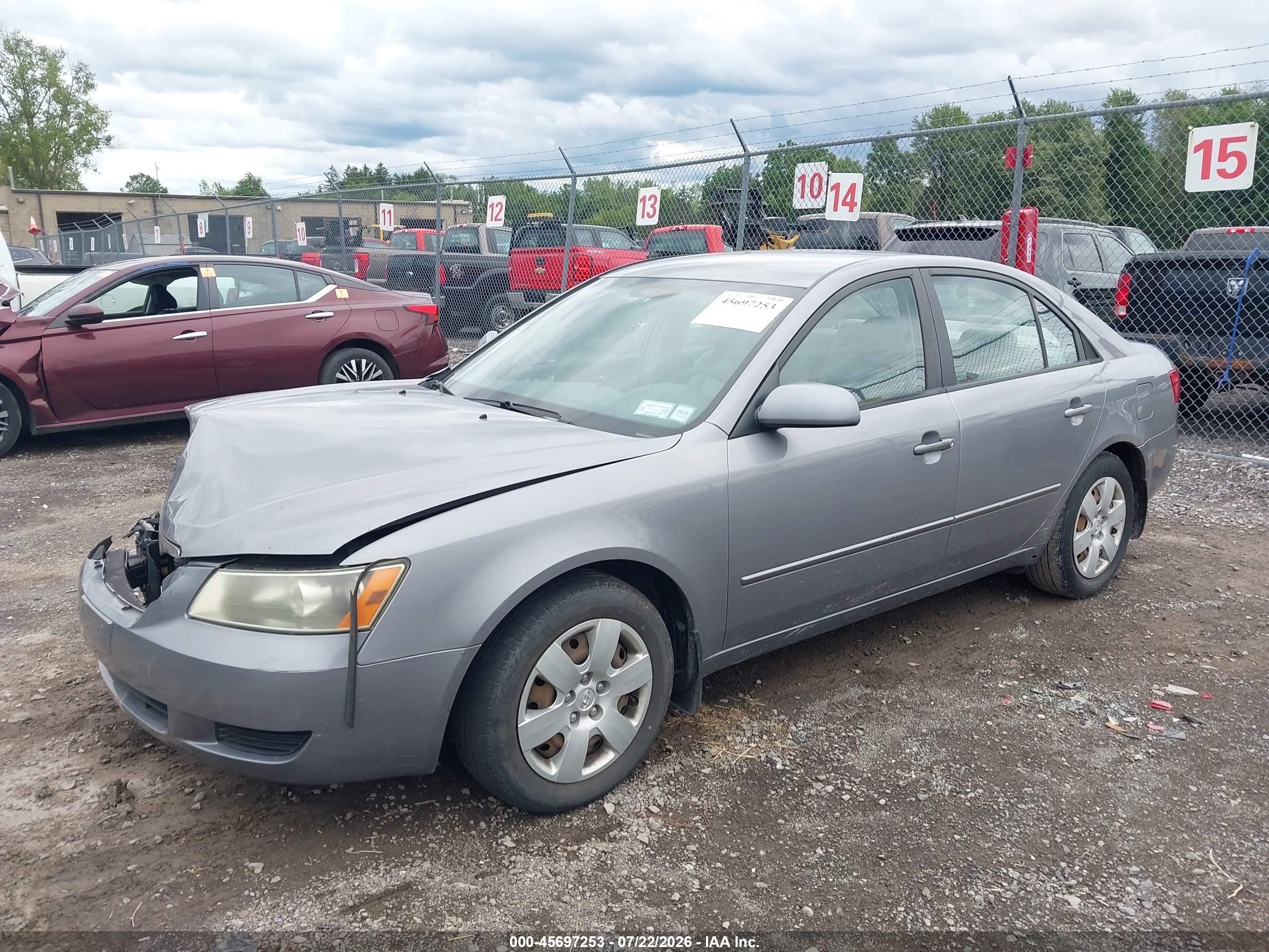 2007 Hyundai Sonata Gls/gls W/xm Silver vin: 5NPET46C57H269176