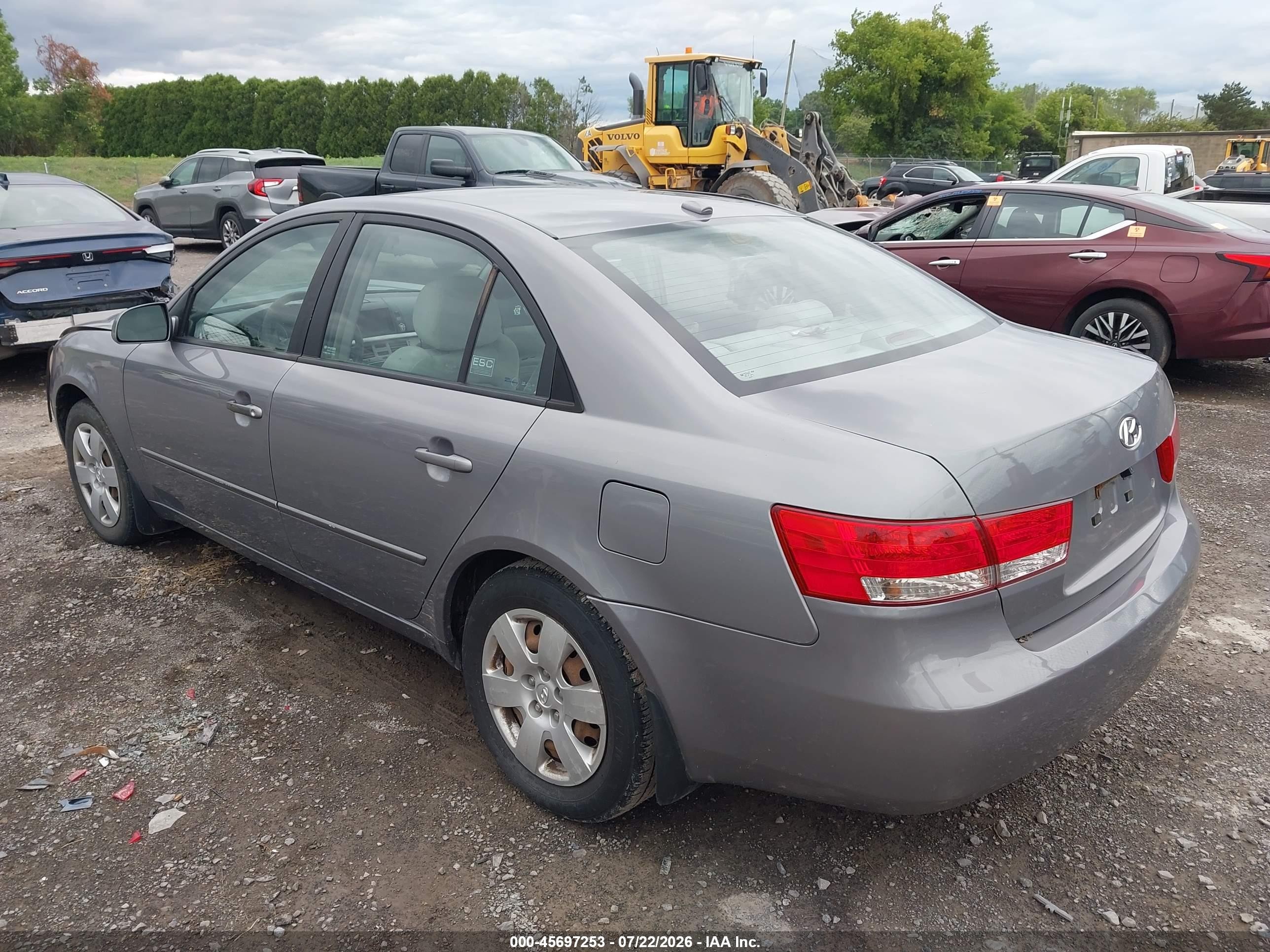 2007 Hyundai Sonata Gls/gls W/xm Silver vin: 5NPET46C57H269176
