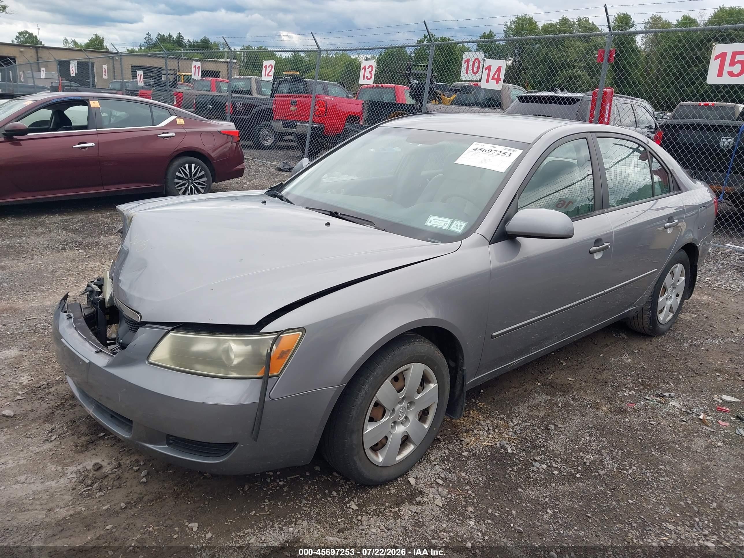 2007 Hyundai Sonata Gls/gls W/xm Silver vin: 5NPET46C57H269176