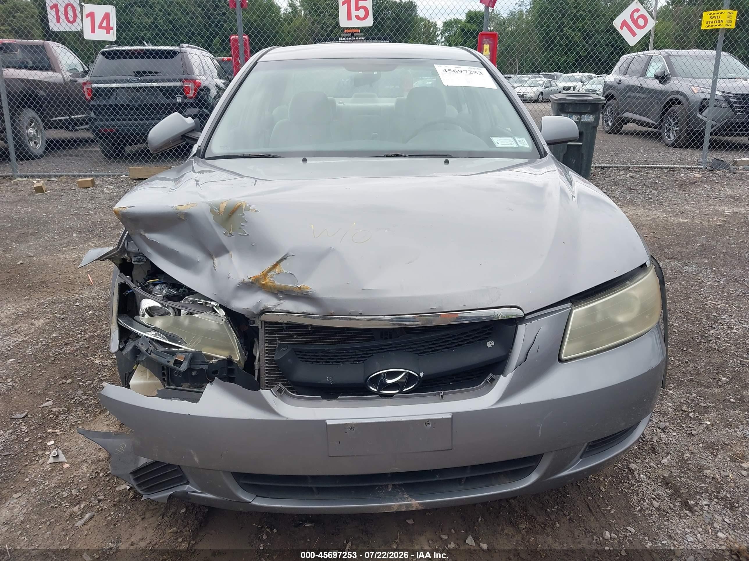 2007 Hyundai Sonata Gls/gls W/xm Silver vin: 5NPET46C57H269176