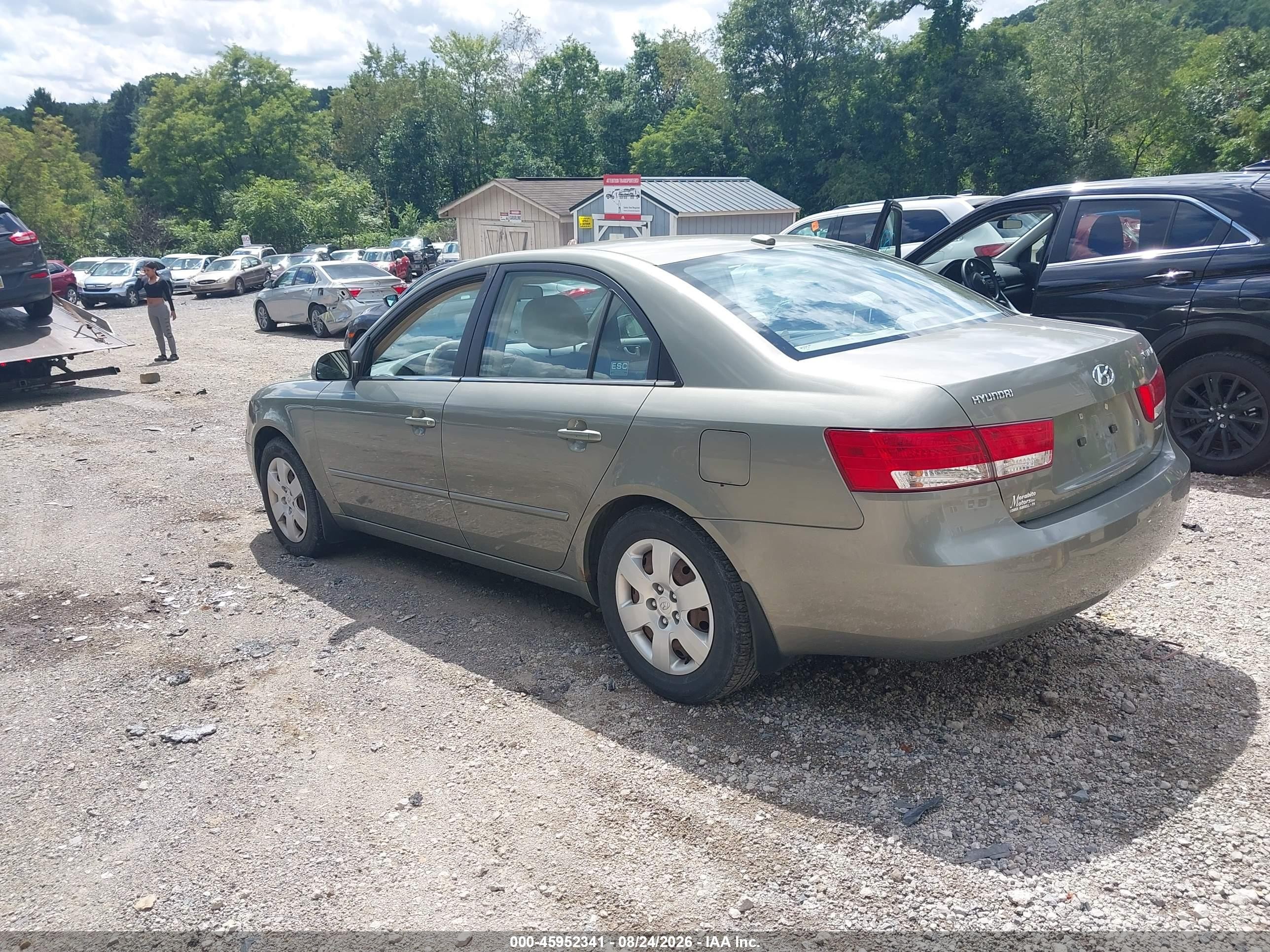 2007 Hyundai Sonata Gls/gls W/xm Зеленый vin: 5NPET46C57H283398