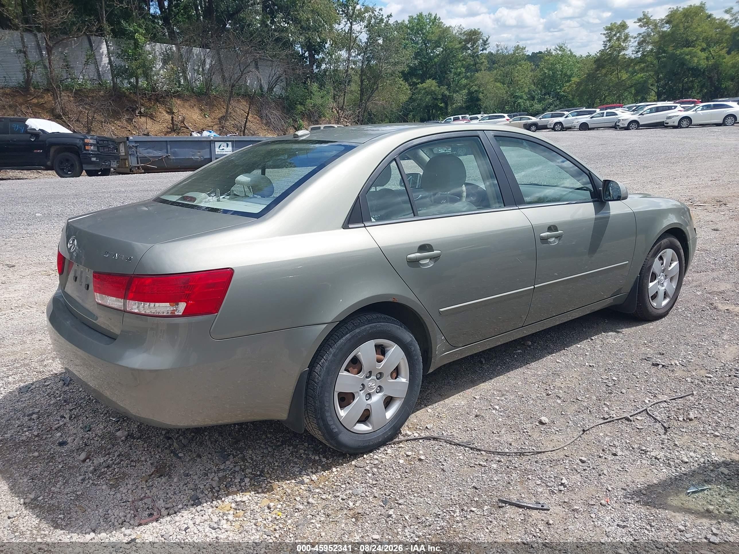 2007 Hyundai Sonata Gls/gls W/xm Зеленый vin: 5NPET46C57H283398