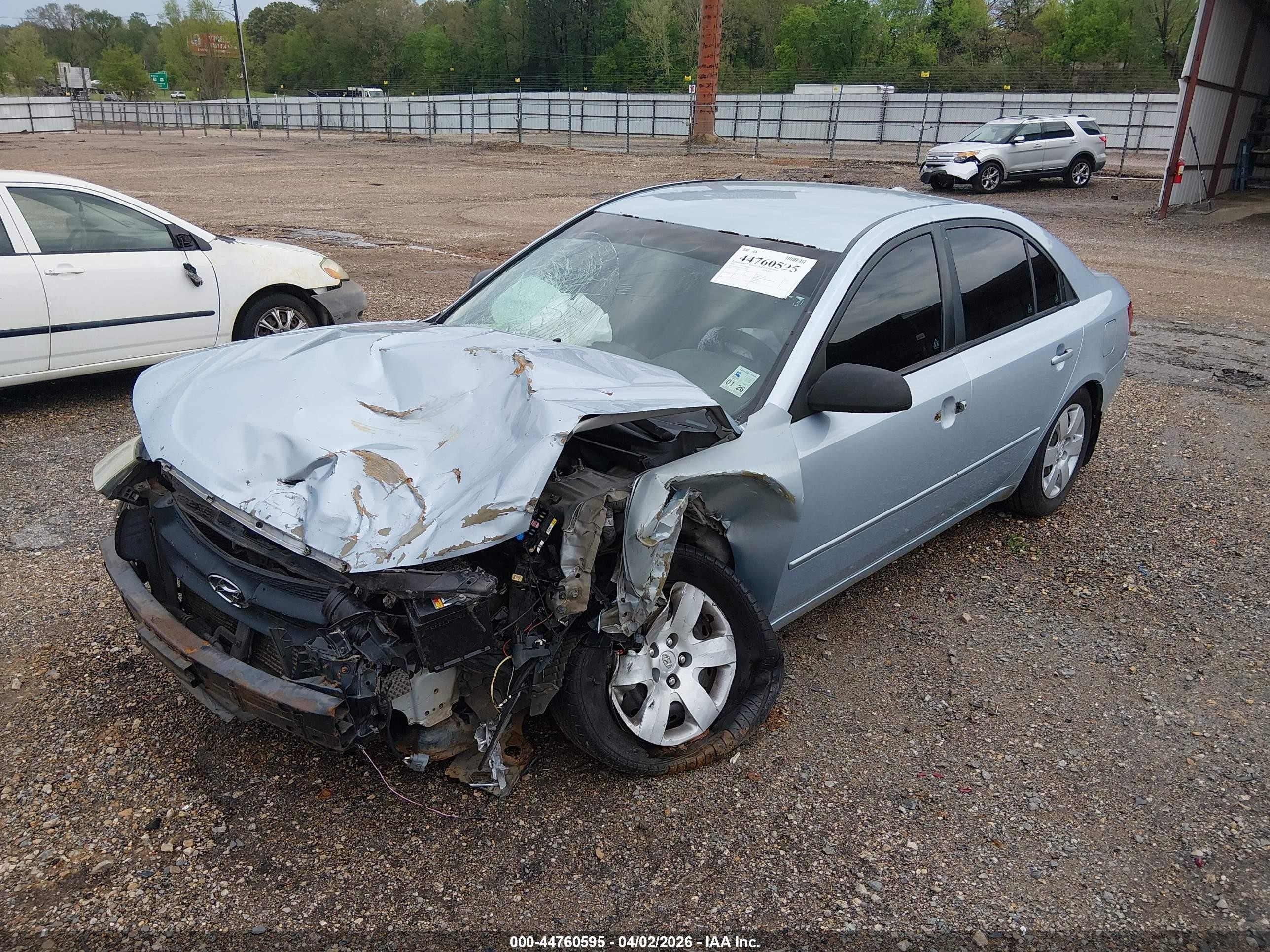 2008 Hyundai Sonata Gls Light Blue vin: 5NPET46C58H301948