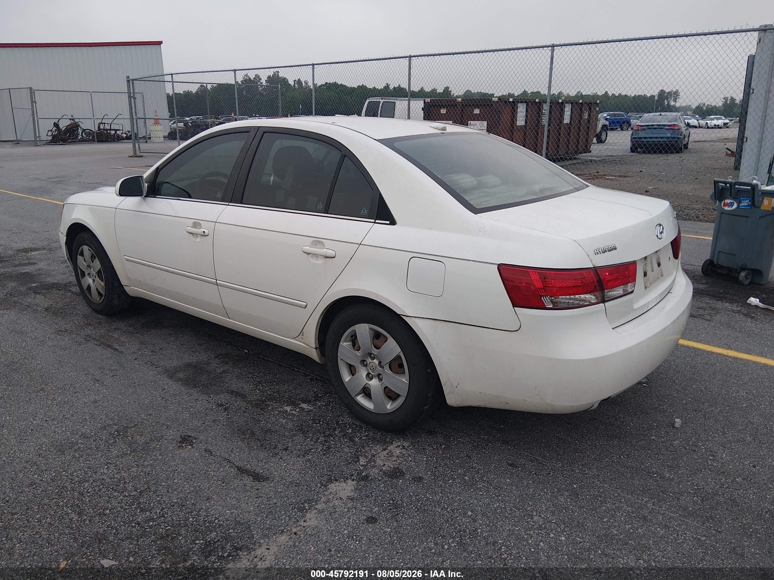 2008 Hyundai Sonata Gls White vin: 5NPET46C58H348901