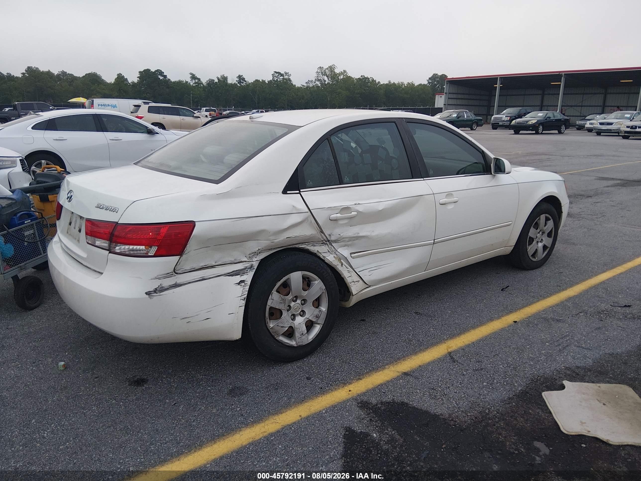 2008 Hyundai Sonata Gls White vin: 5NPET46C58H348901