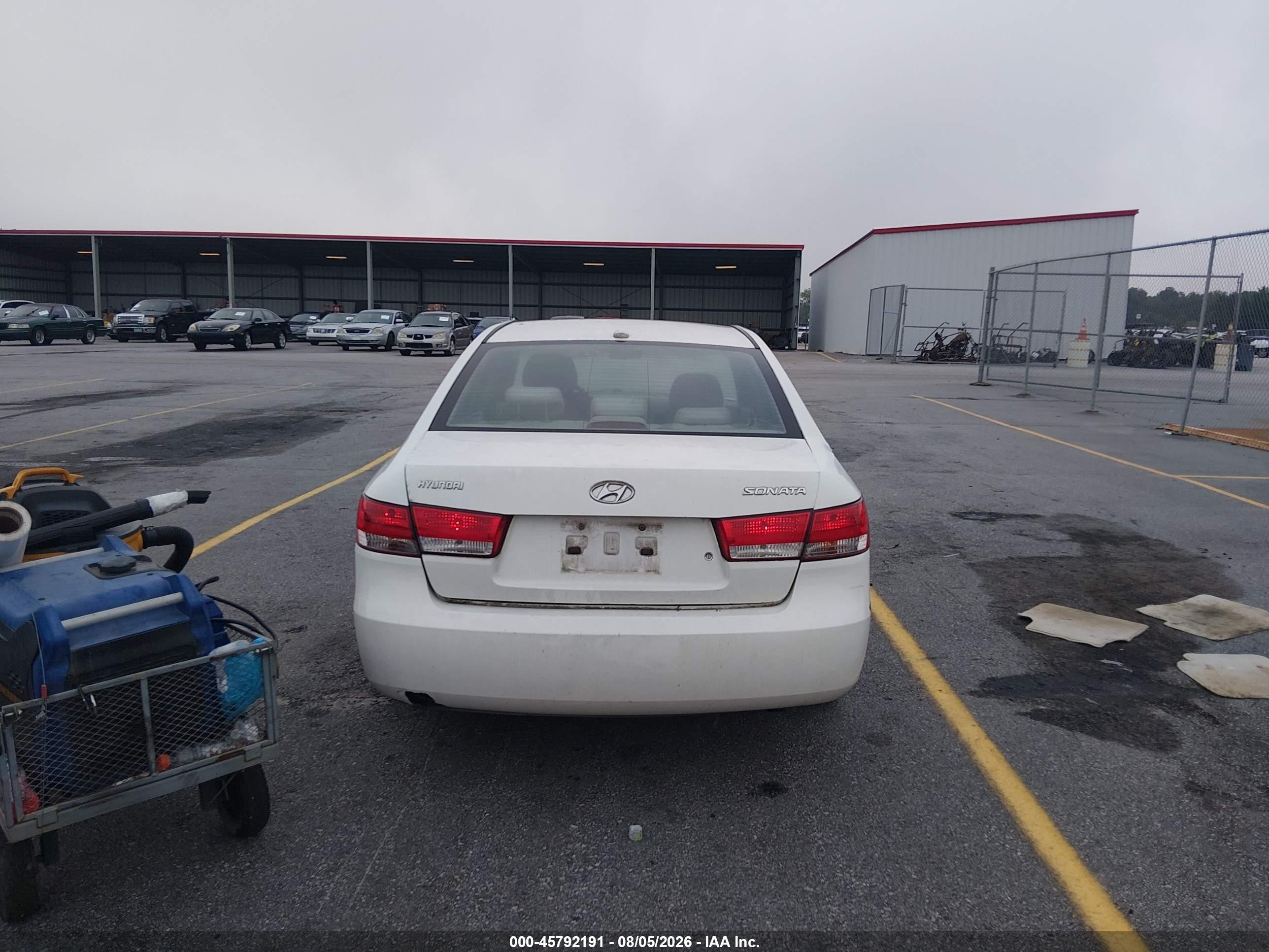 2008 Hyundai Sonata Gls White vin: 5NPET46C58H348901