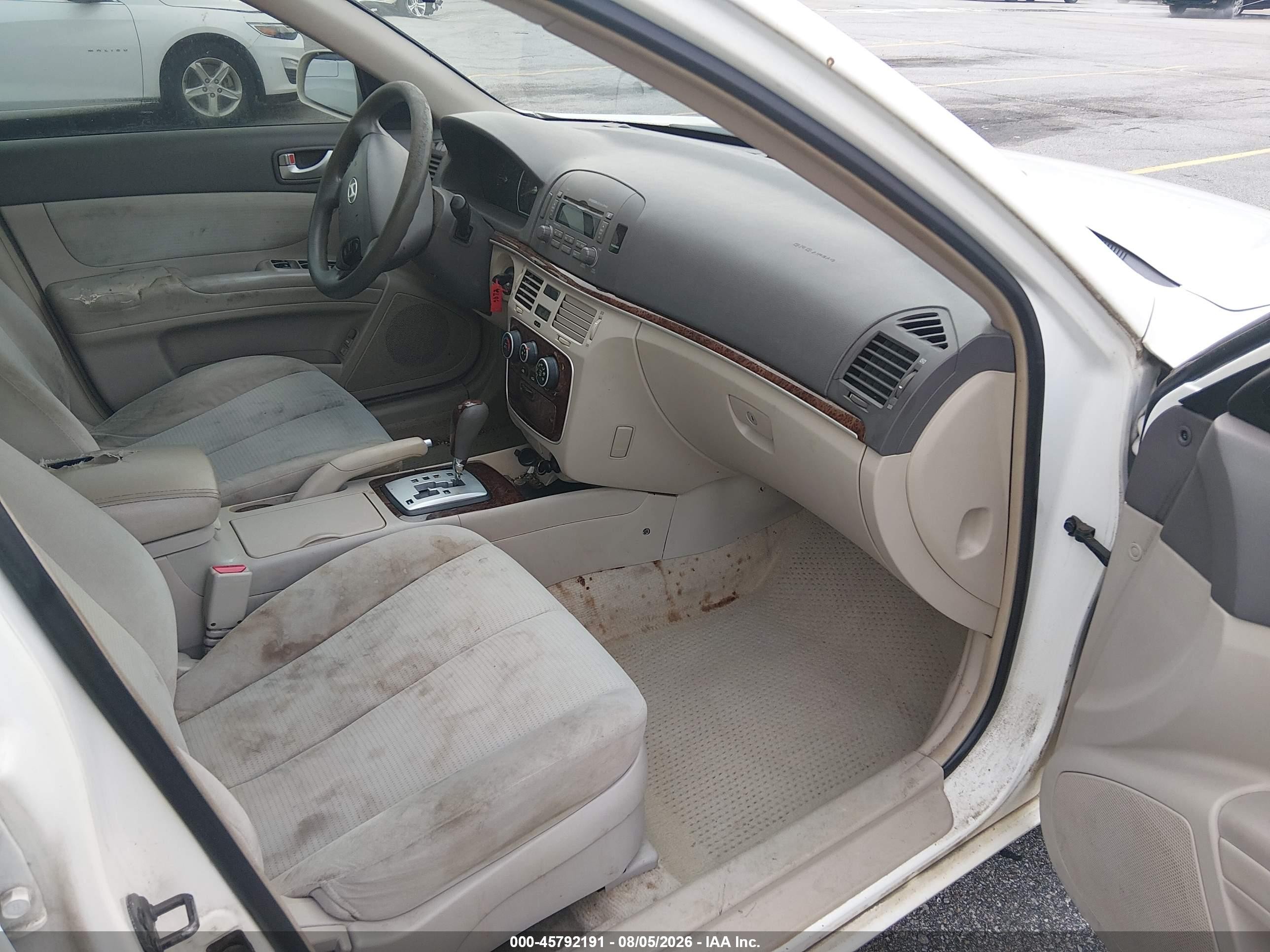 2008 Hyundai Sonata Gls White vin: 5NPET46C58H348901