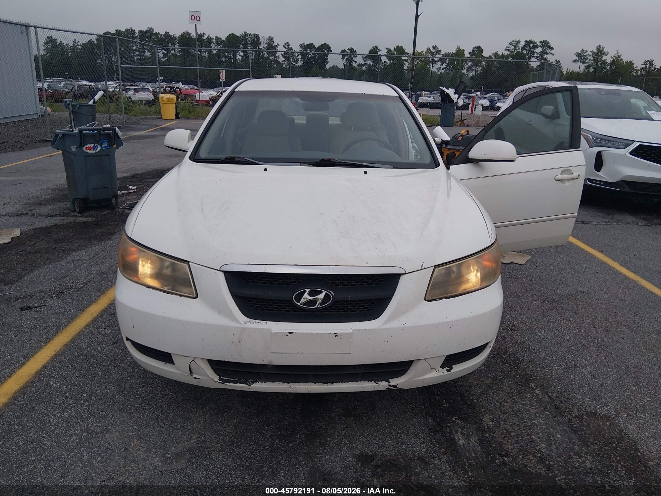 2008 Hyundai Sonata Gls White vin: 5NPET46C58H348901