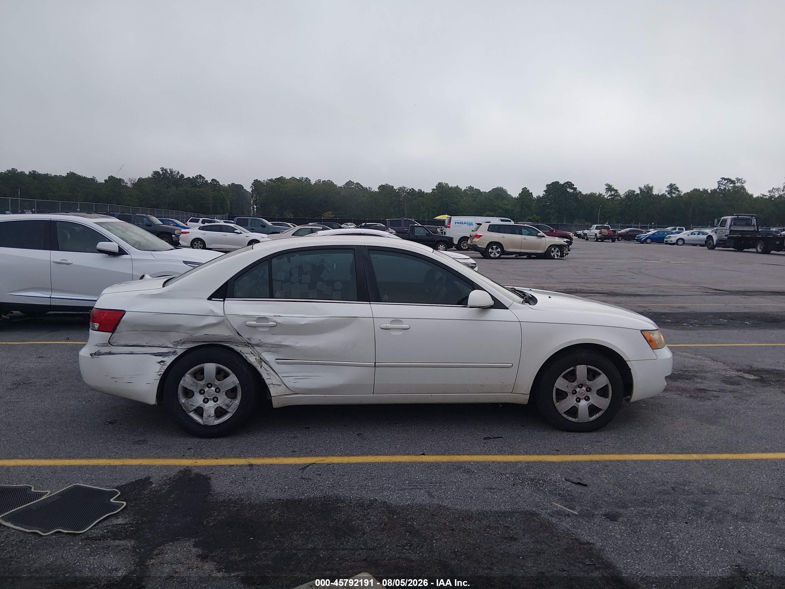 2008 Hyundai Sonata Gls White vin: 5NPET46C58H348901