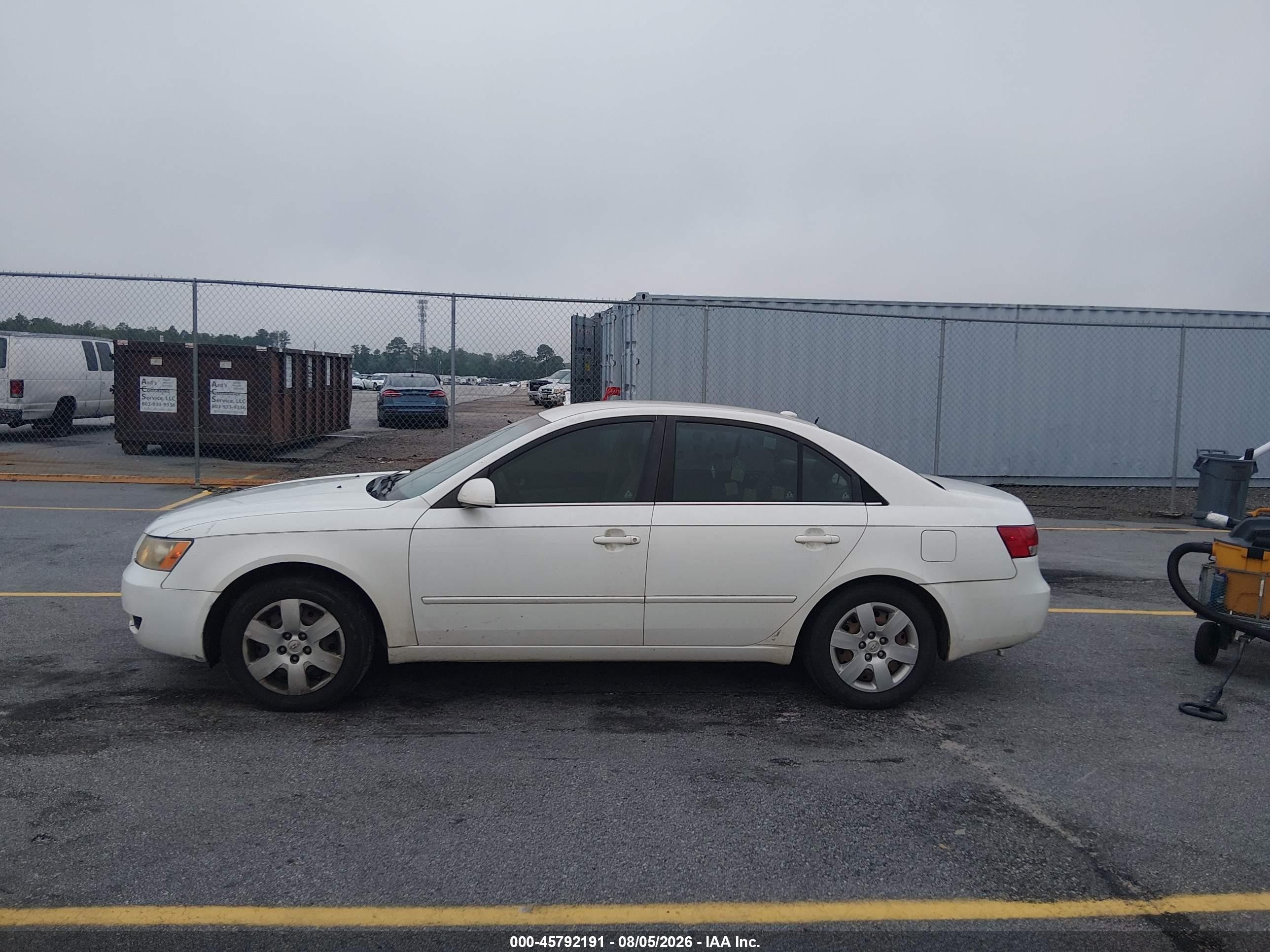 2008 Hyundai Sonata Gls White vin: 5NPET46C58H348901