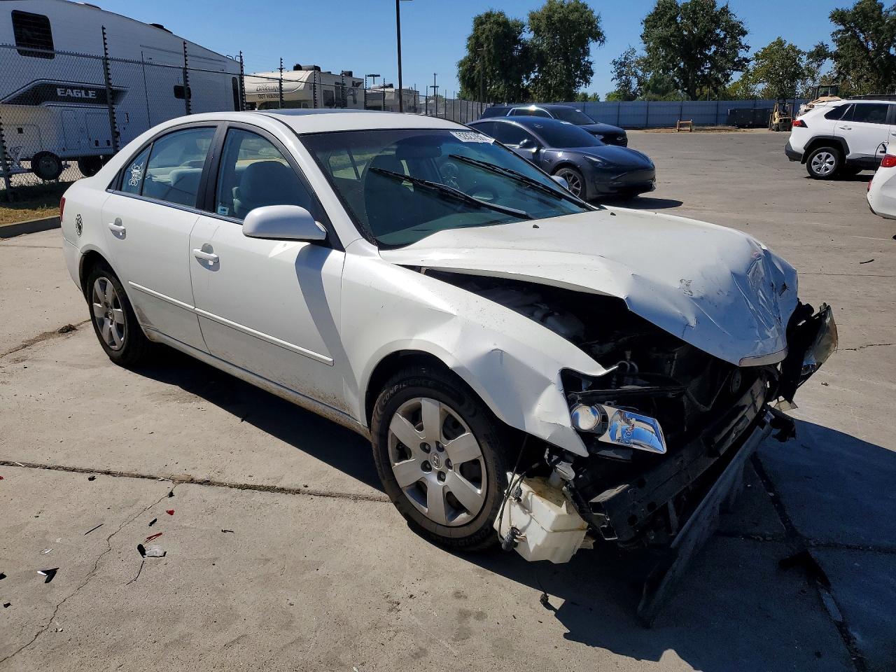 2008 Hyundai Sonata Gls White vin: 5NPET46C58H357839
