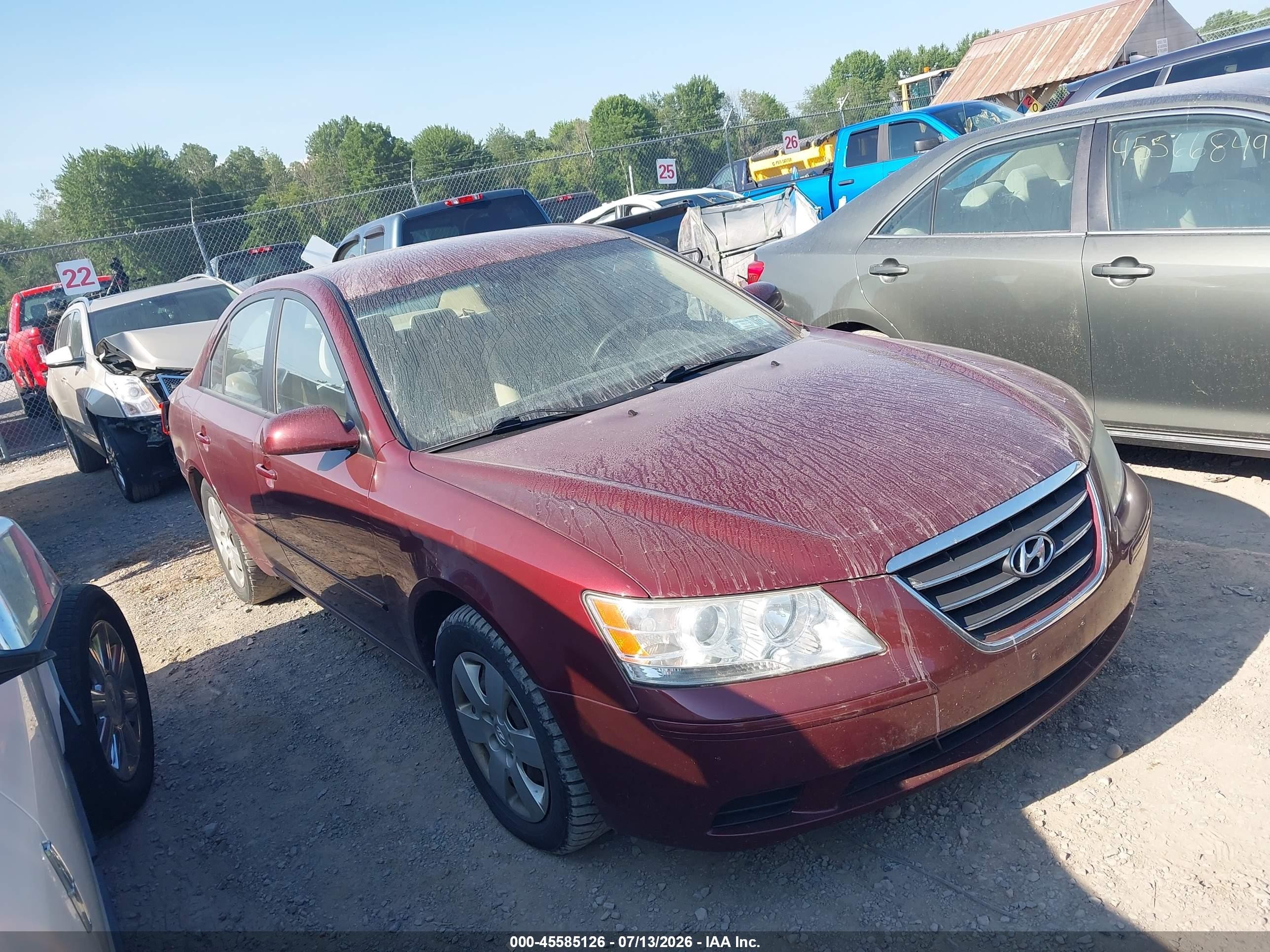 2009 Hyundai Sonata Gls Burgundy vin: 5NPET46C59H415319