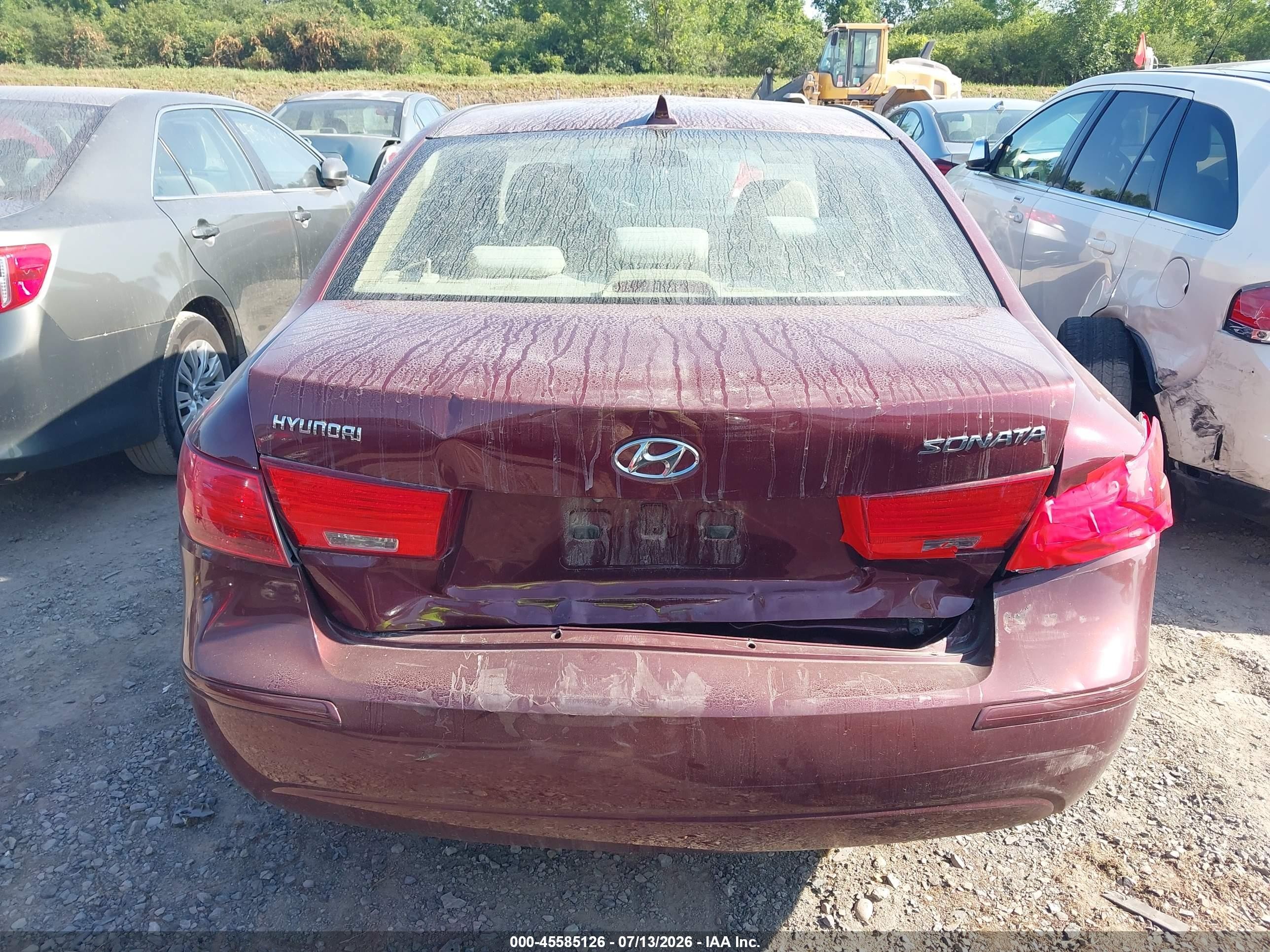 2009 Hyundai Sonata Gls Бордовый vin: 5NPET46C59H415319