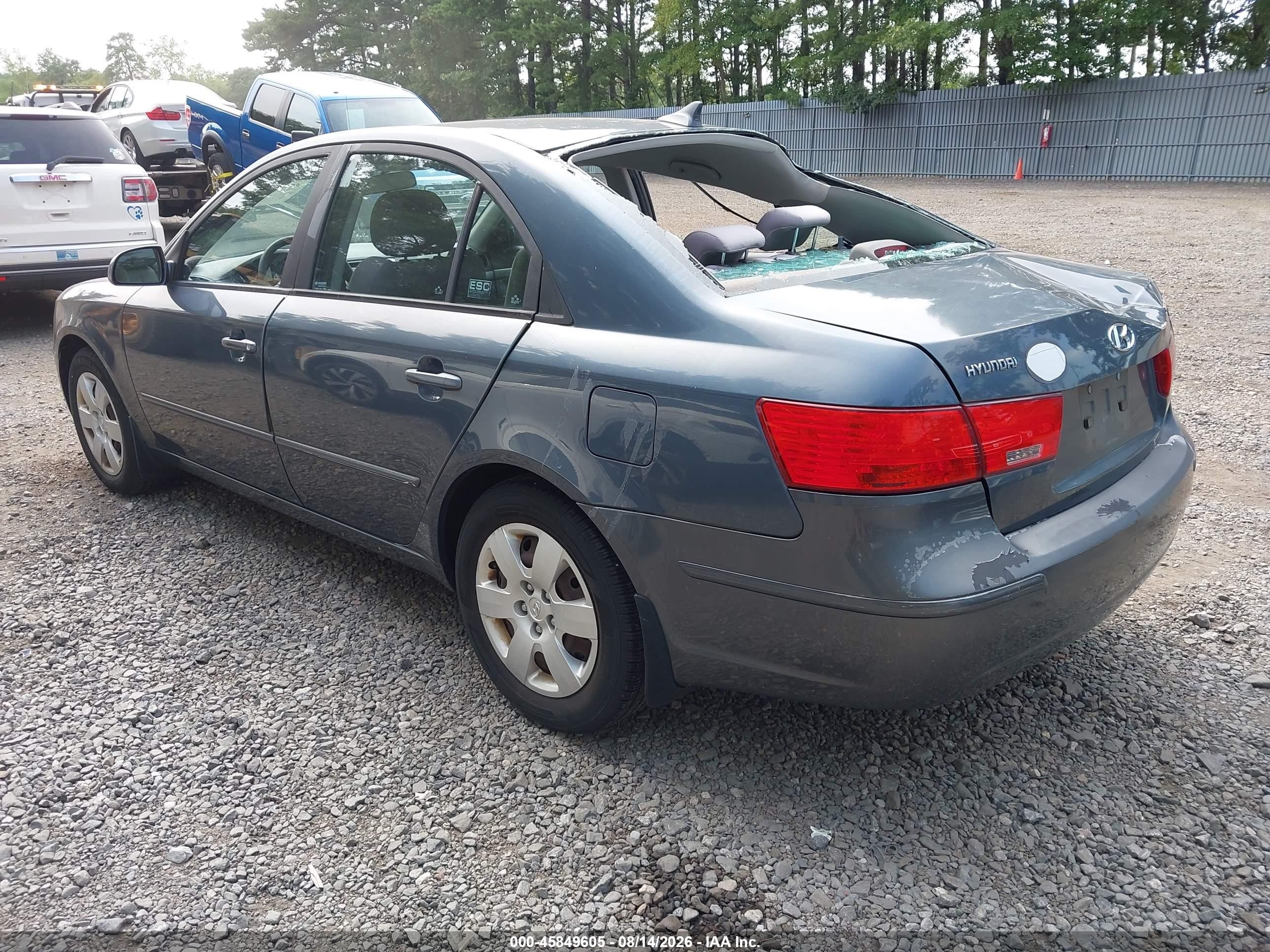 2009 Hyundai Sonata Gls Gray vin: 5NPET46C59H417684