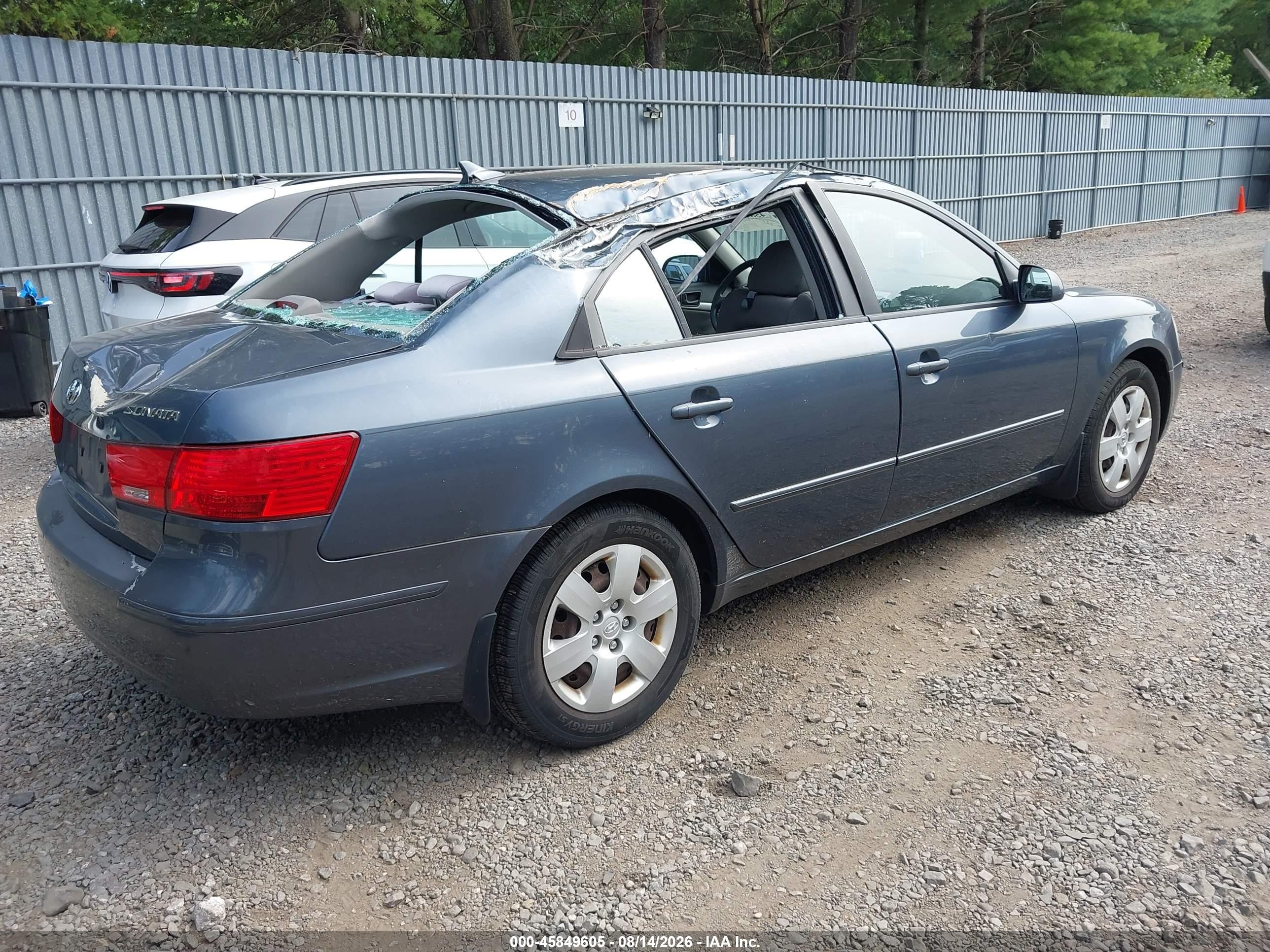 2009 Hyundai Sonata Gls Gray vin: 5NPET46C59H417684