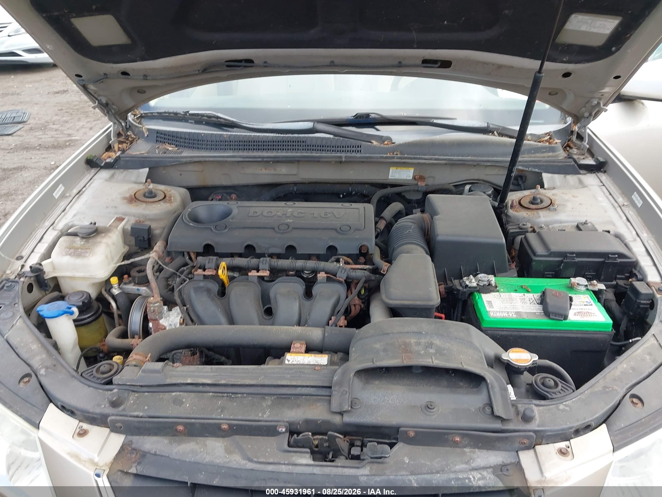 2009 Hyundai Sonata Gls Золотой vin: 5NPET46C59H424165