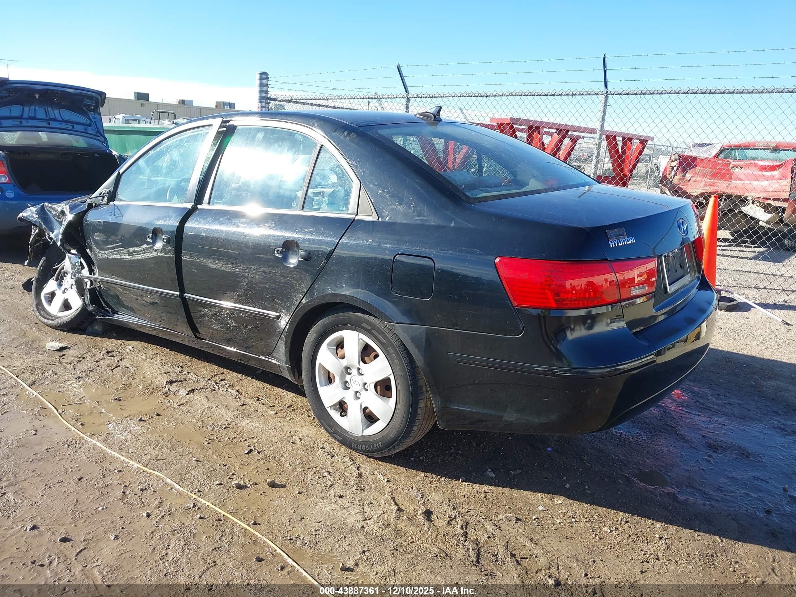 2009 Hyundai Sonata Gls Black vin: 5NPET46C59H430158