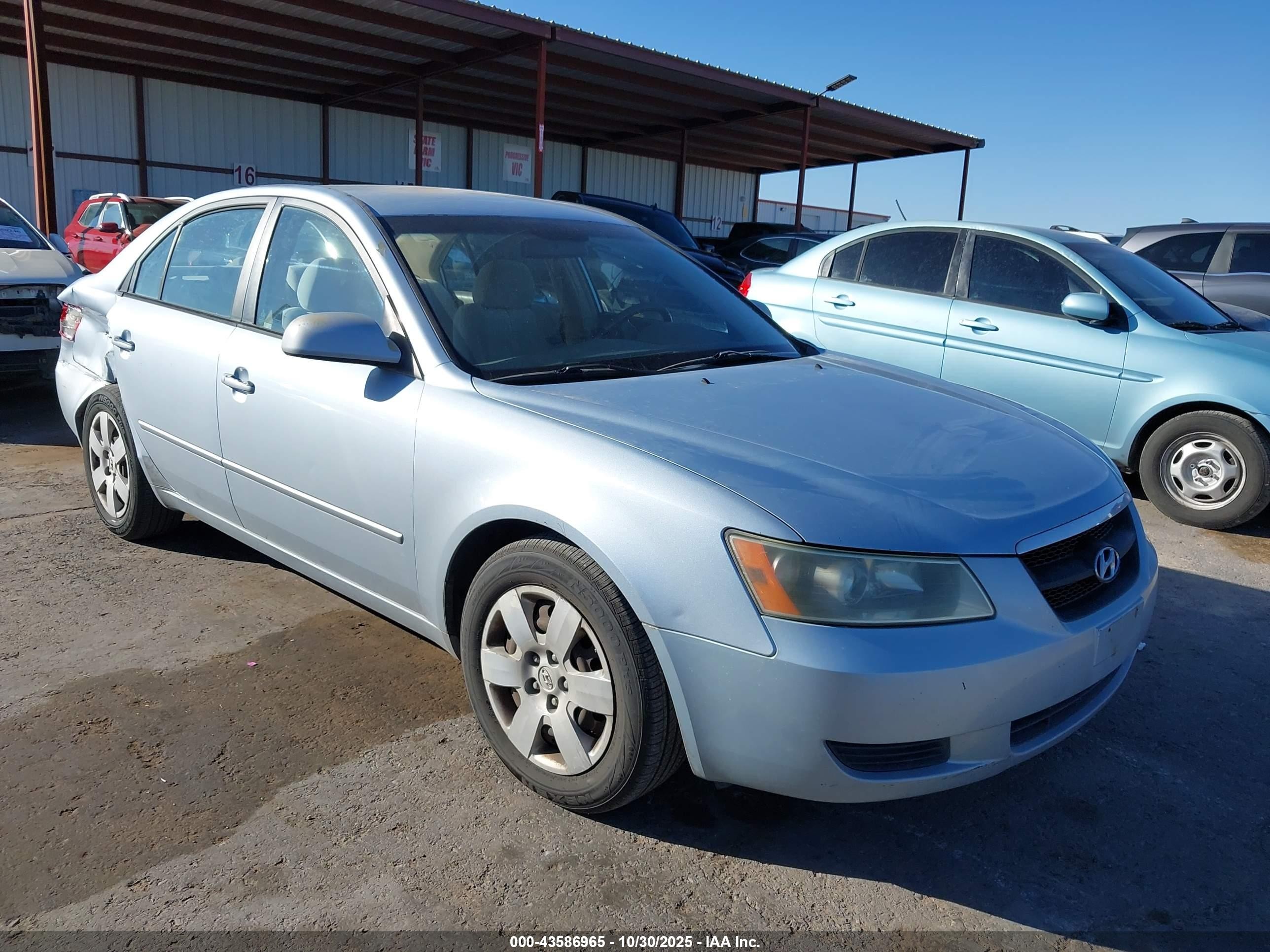 2008 Hyundai Sonata Gls Light Blue vin: 5NPET46C68H304017