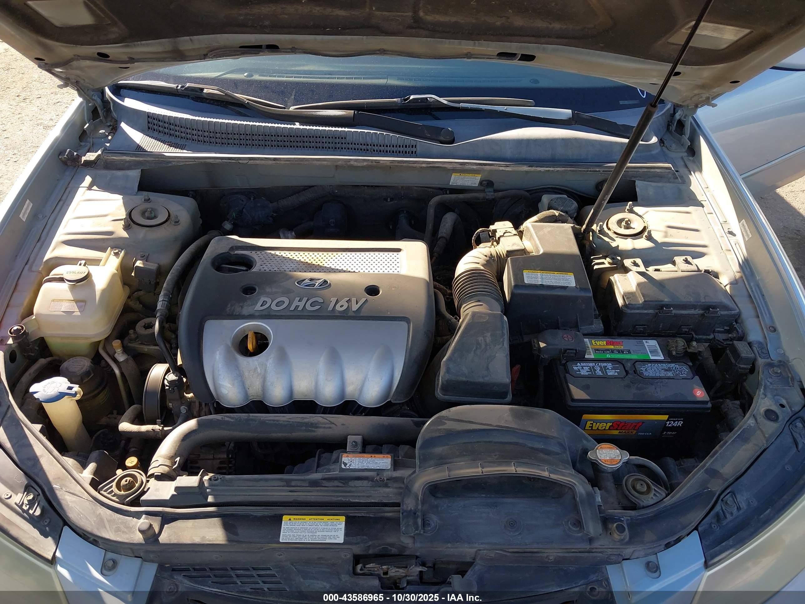 2008 Hyundai Sonata Gls Light Blue vin: 5NPET46C68H304017