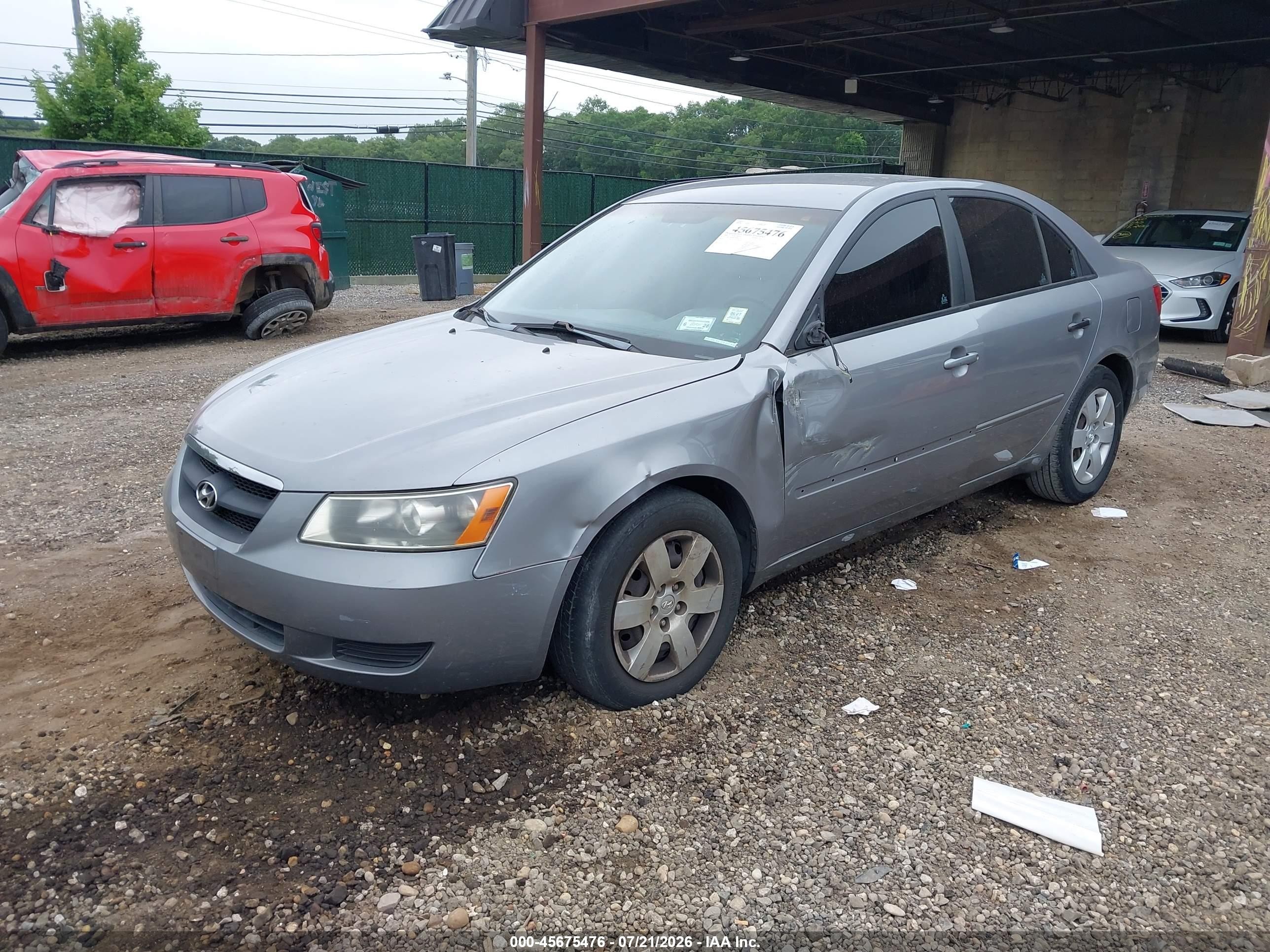 2008 Hyundai Sonata Gls Gray vin: 5NPET46C68H306866