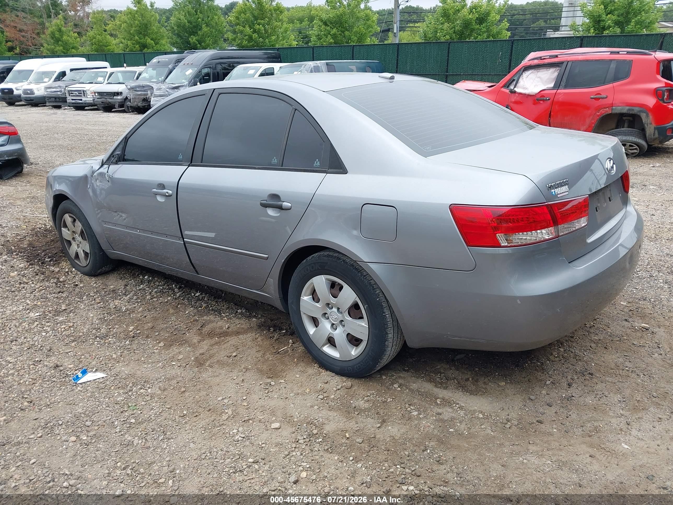 2008 Hyundai Sonata Gls Gray vin: 5NPET46C68H306866