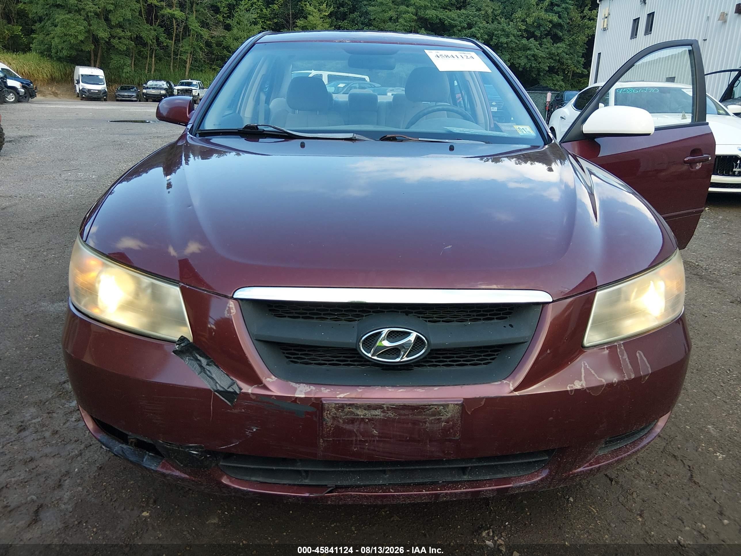 2008 Hyundai Sonata Gls Maroon vin: 5NPET46C68H320590