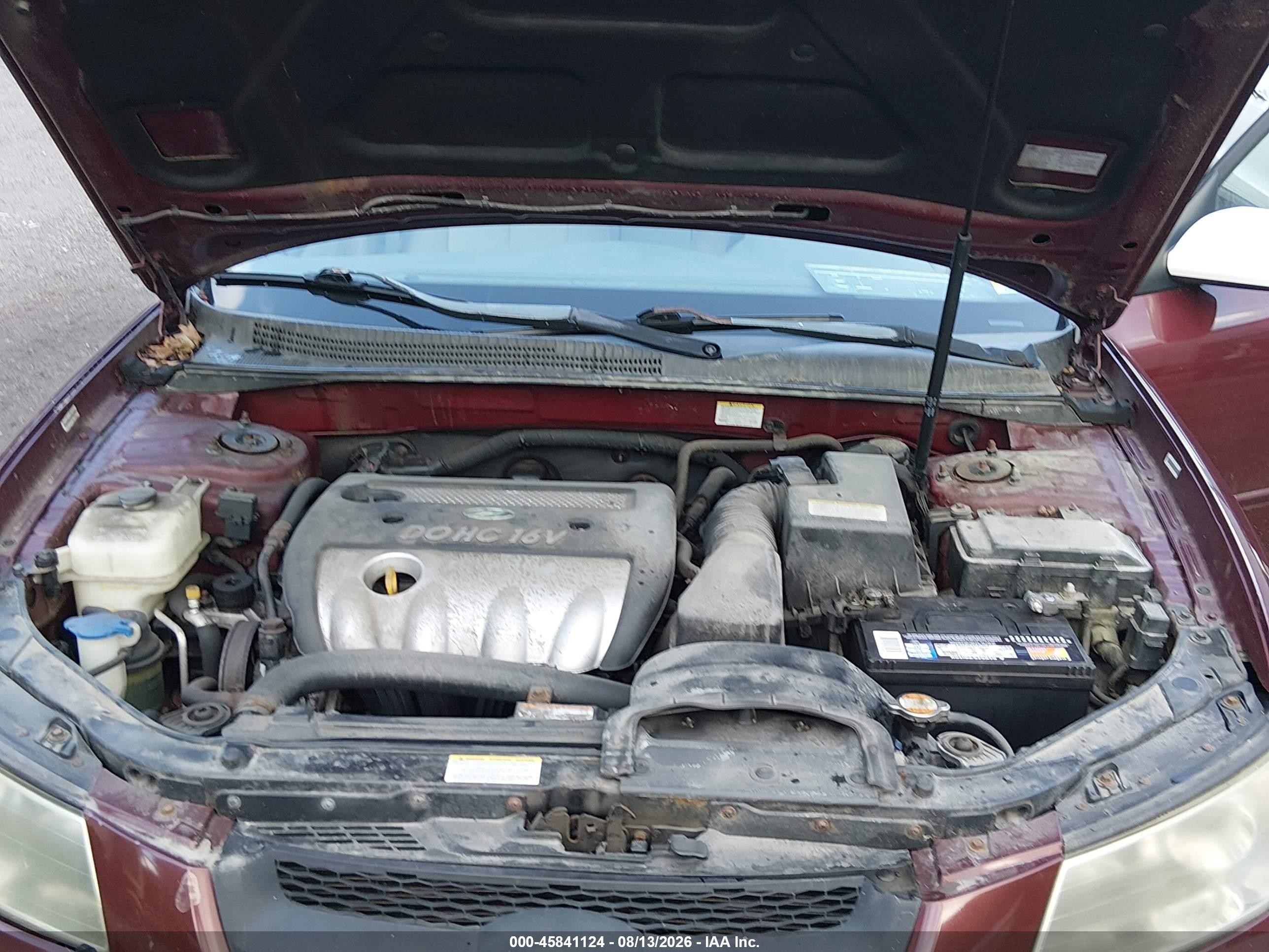 2008 Hyundai Sonata Gls Maroon vin: 5NPET46C68H320590