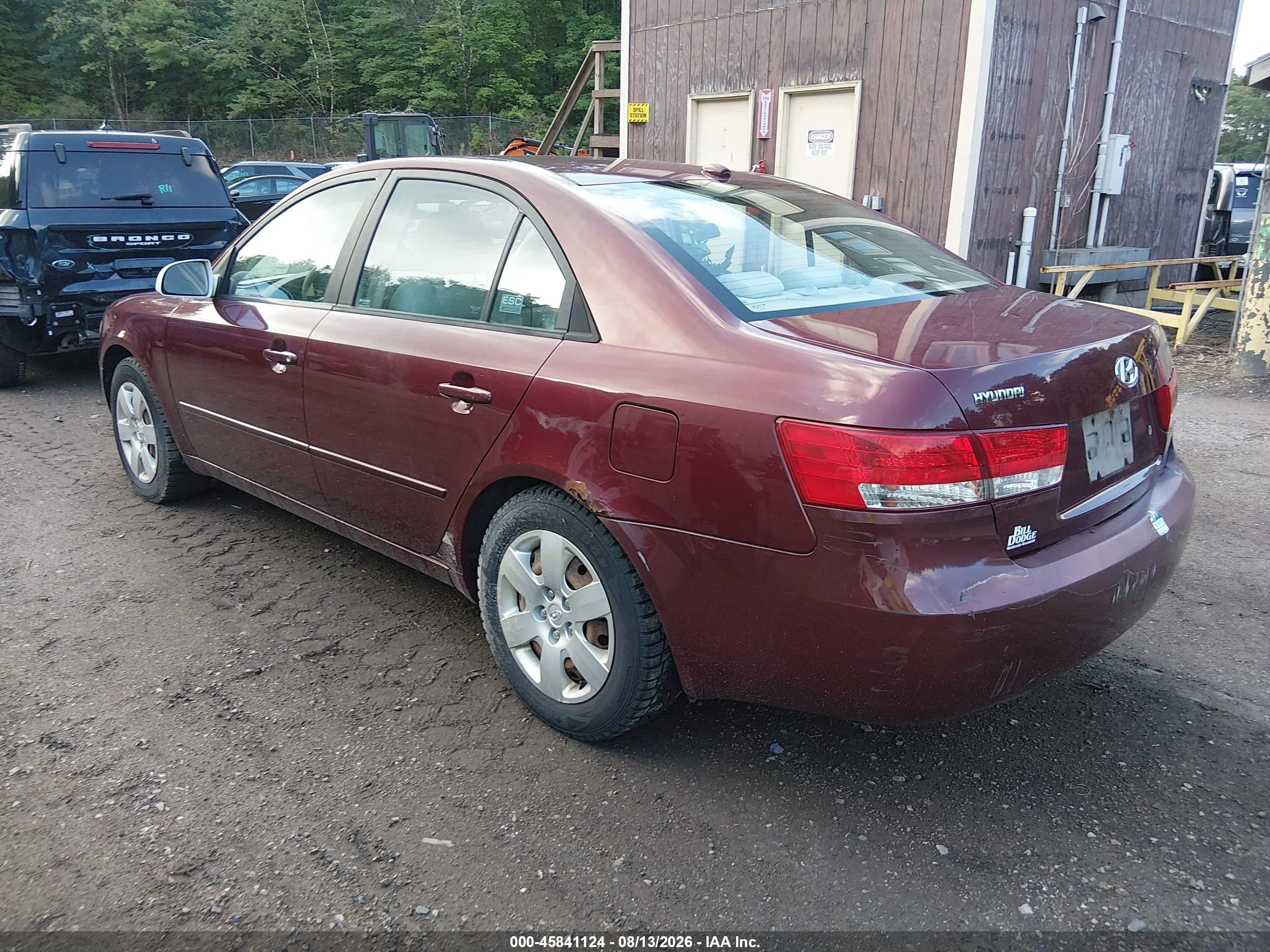 2008 Hyundai Sonata Gls Maroon vin: 5NPET46C68H320590