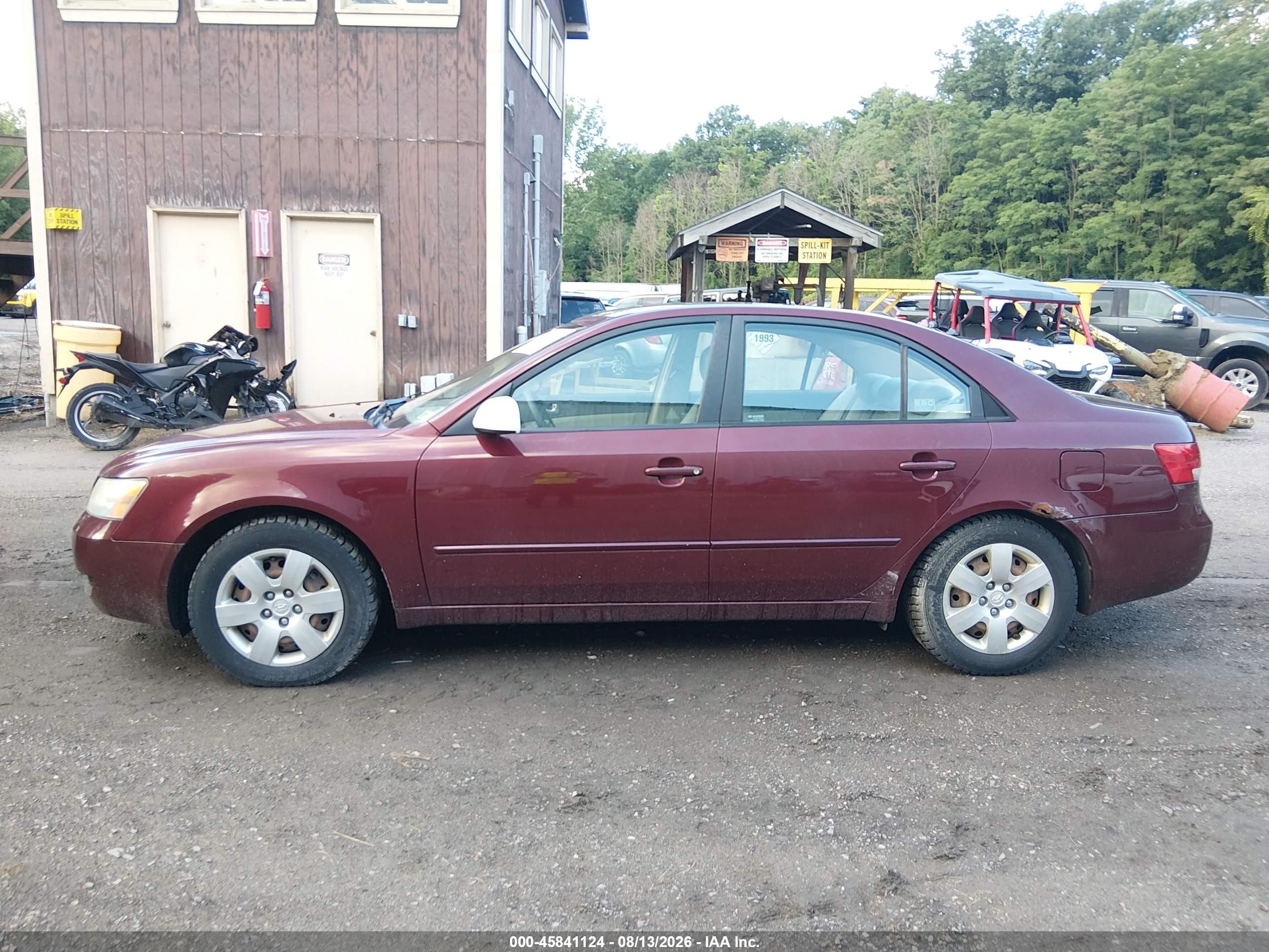 2008 Hyundai Sonata Gls Maroon vin: 5NPET46C68H320590
