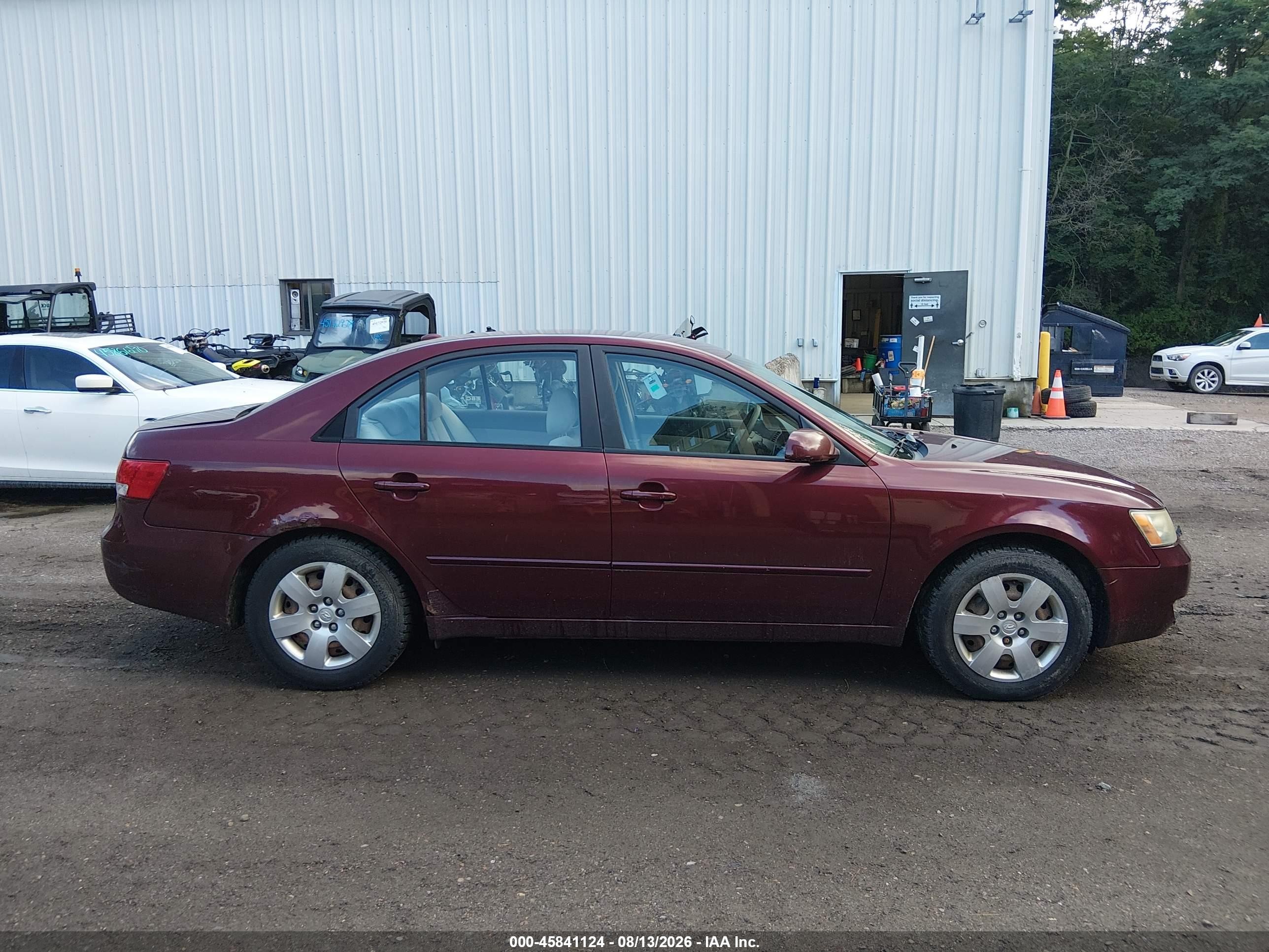 2008 Hyundai Sonata Gls Maroon vin: 5NPET46C68H320590
