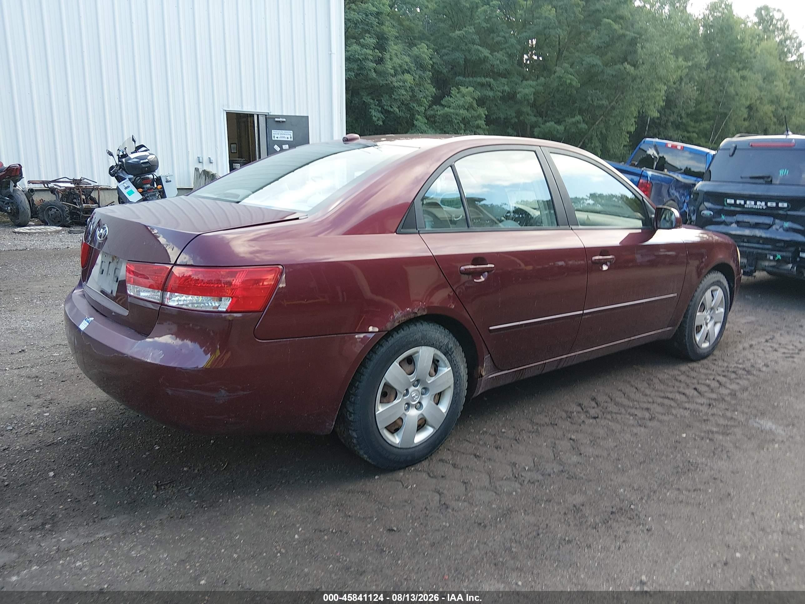 2008 Hyundai Sonata Gls Maroon vin: 5NPET46C68H320590