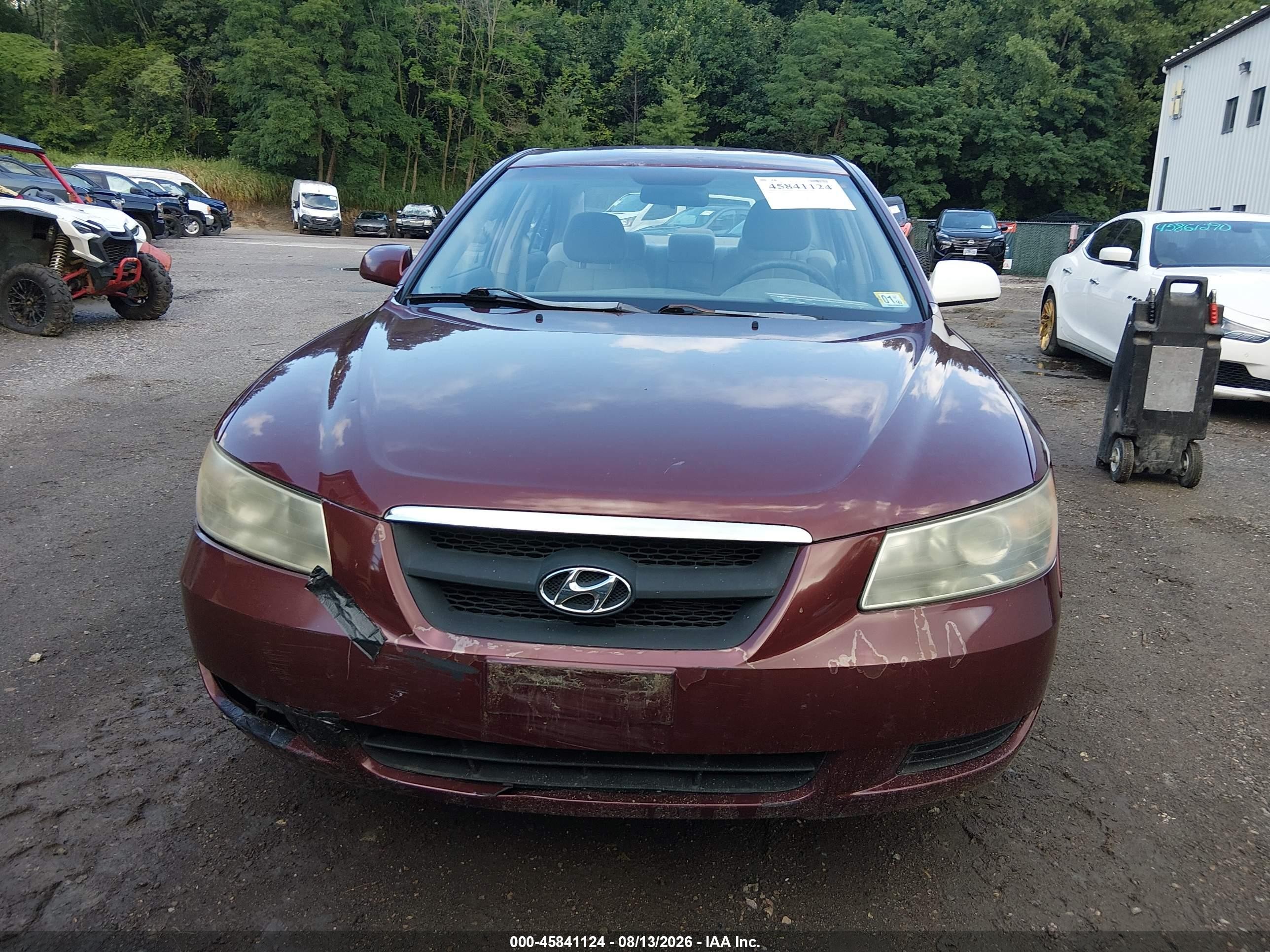2008 Hyundai Sonata Gls Maroon vin: 5NPET46C68H320590