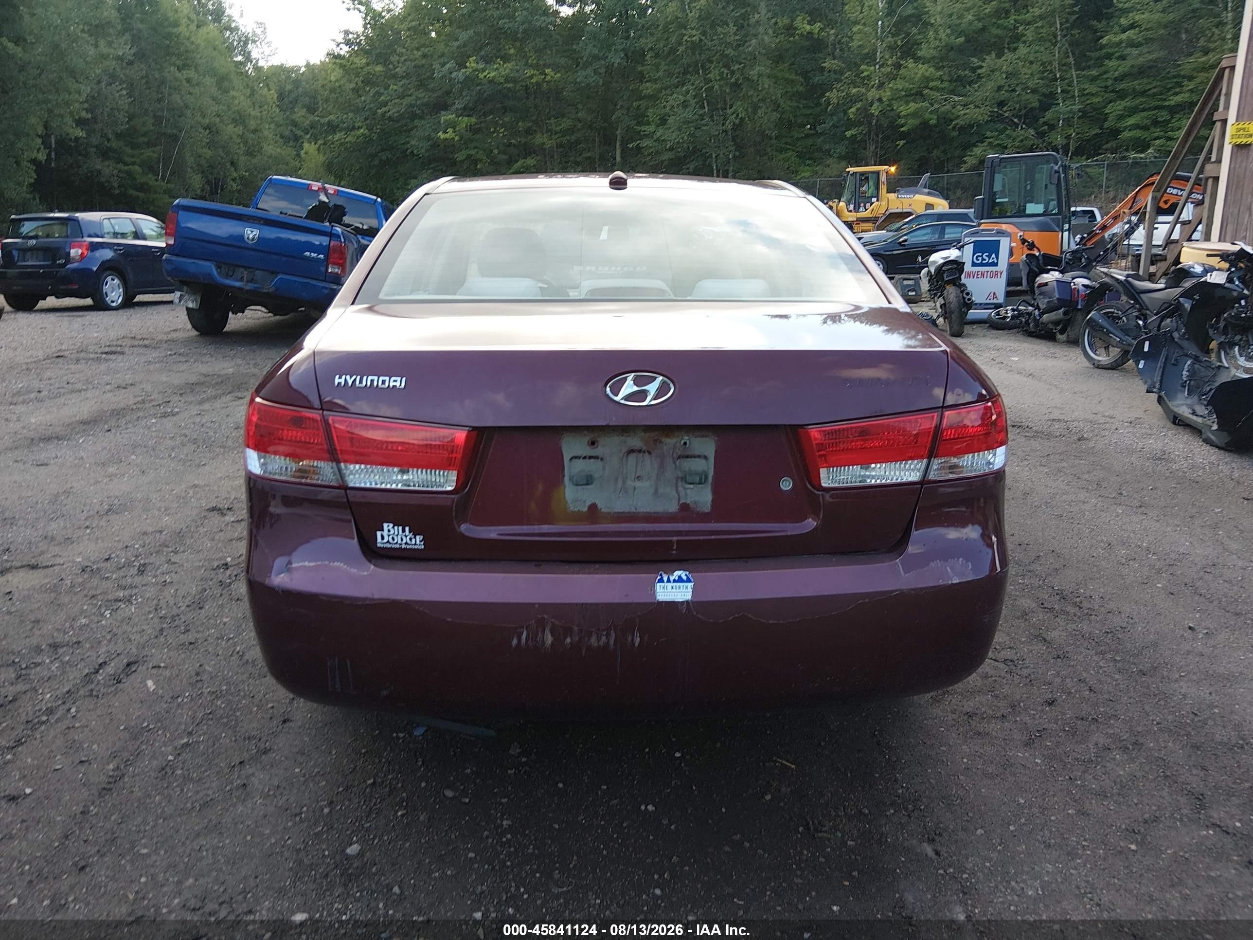 2008 Hyundai Sonata Gls Maroon vin: 5NPET46C68H320590