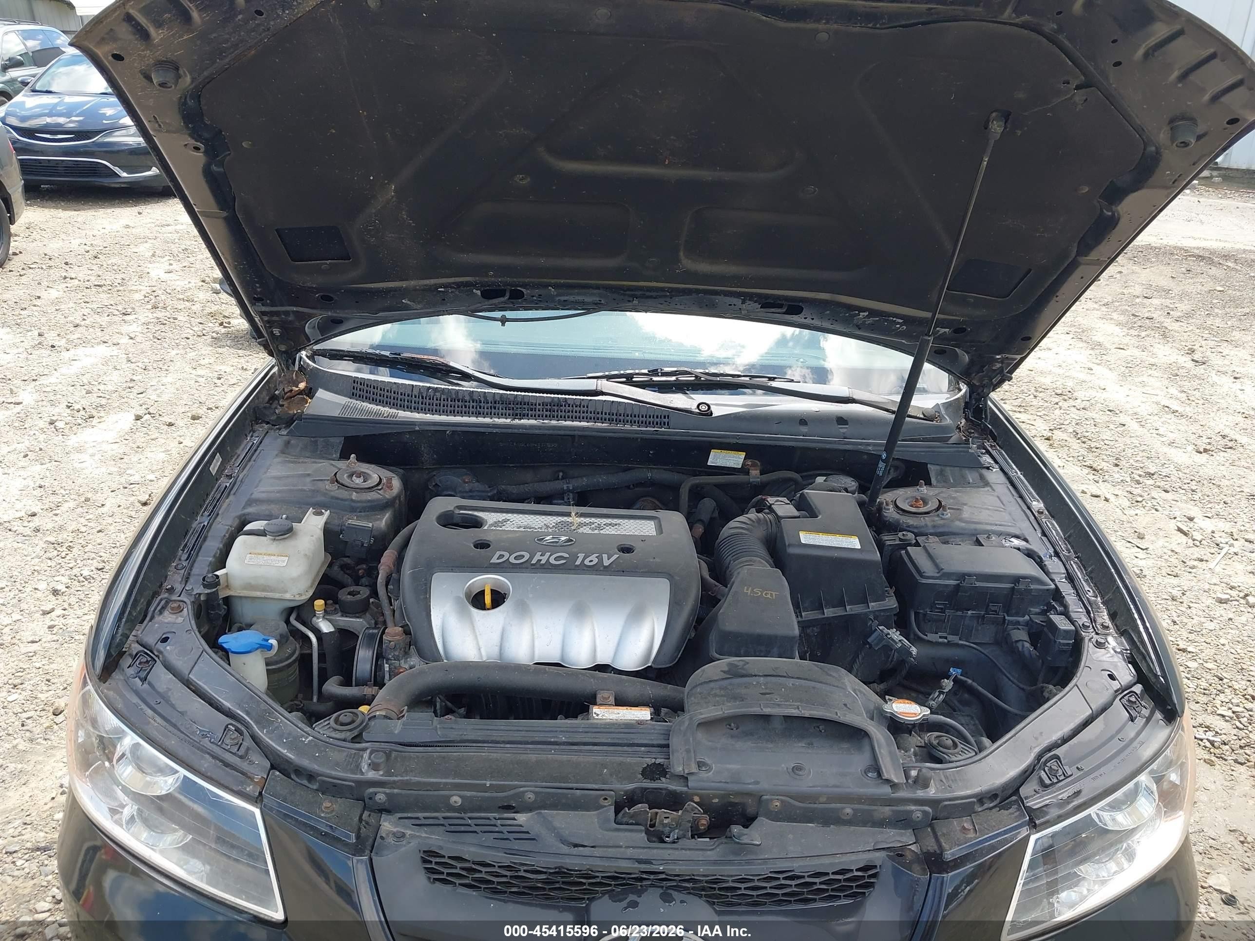 2008 Hyundai Sonata Gls Black vin: 5NPET46C68H337955