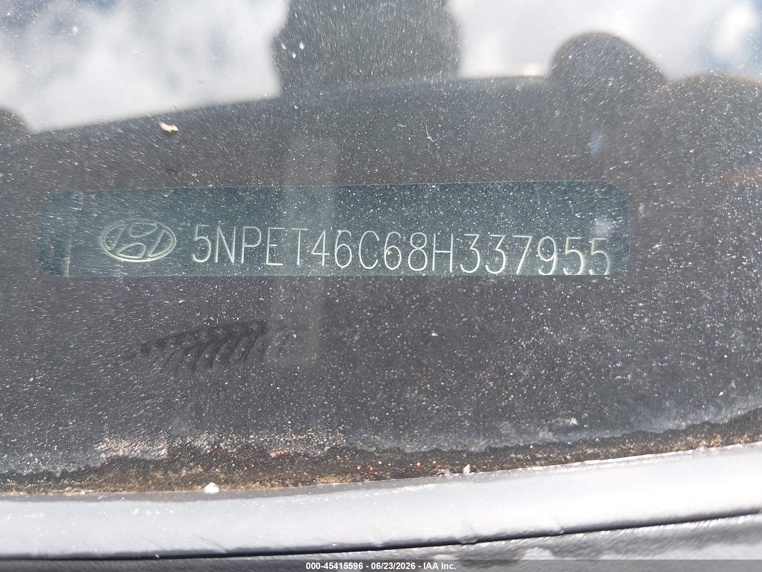 2008 Hyundai Sonata Gls Black vin: 5NPET46C68H337955