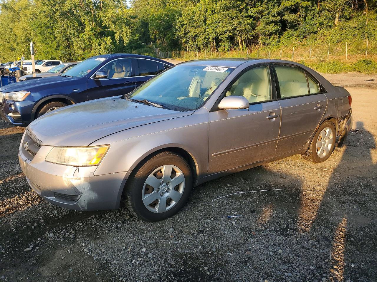 2008 Hyundai Sonata Gls Silver vin: 5NPET46C68H351533